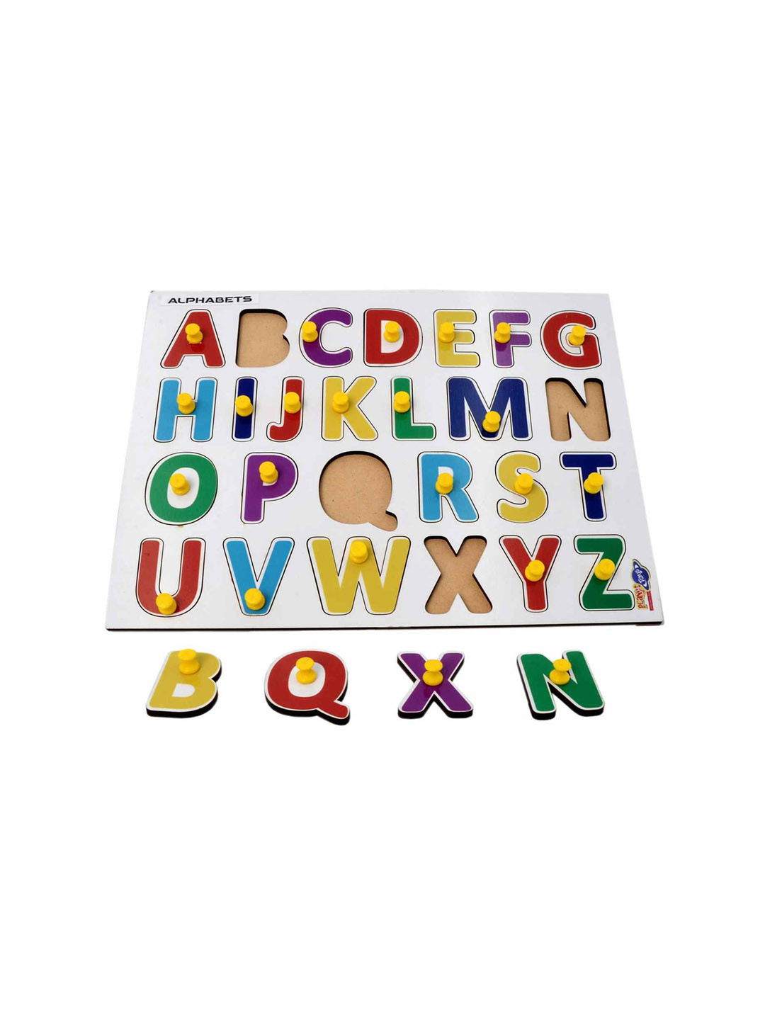 PLANET of Toys Wooden Knob & Peg Alphabet Puzzle Toy Learning and Development Toys