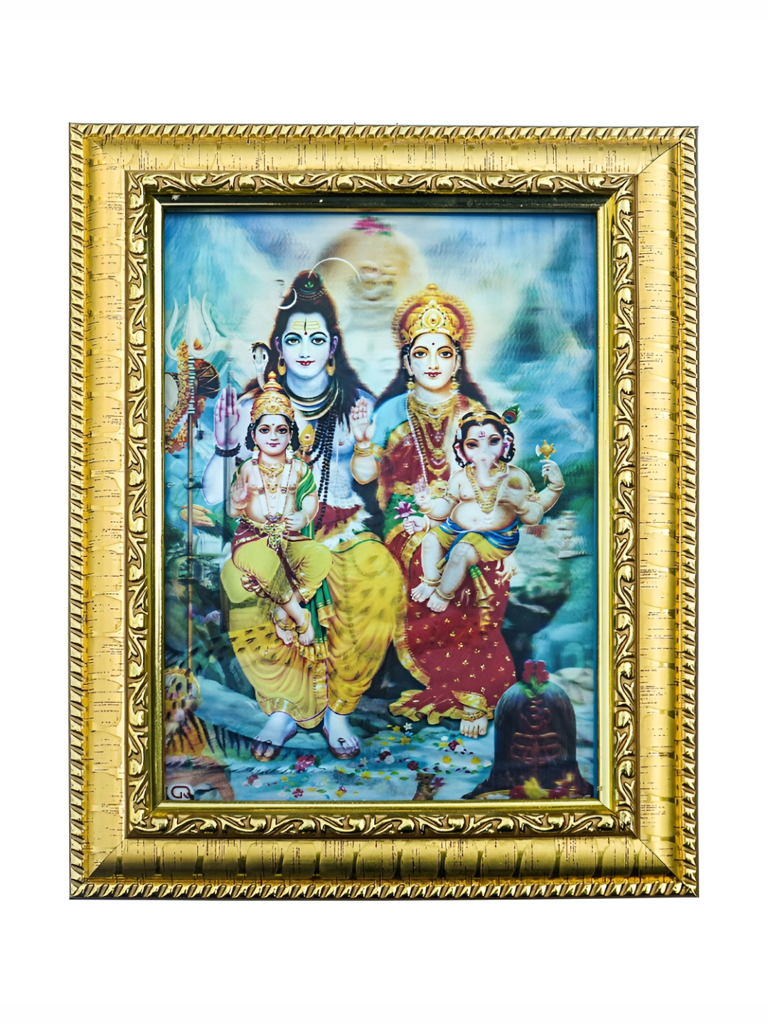 Hawai Gold-Toned & Blue 3D Wooden Wall Photo Frames