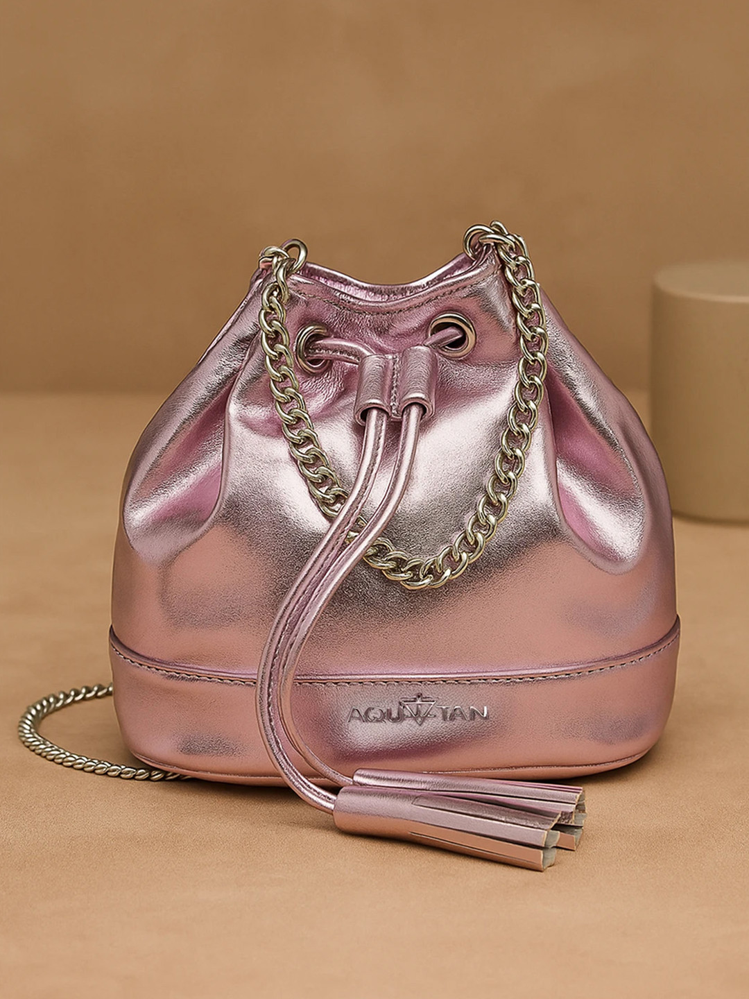 AQUATAN Women PU Potli Drawstring Shoulder Bag