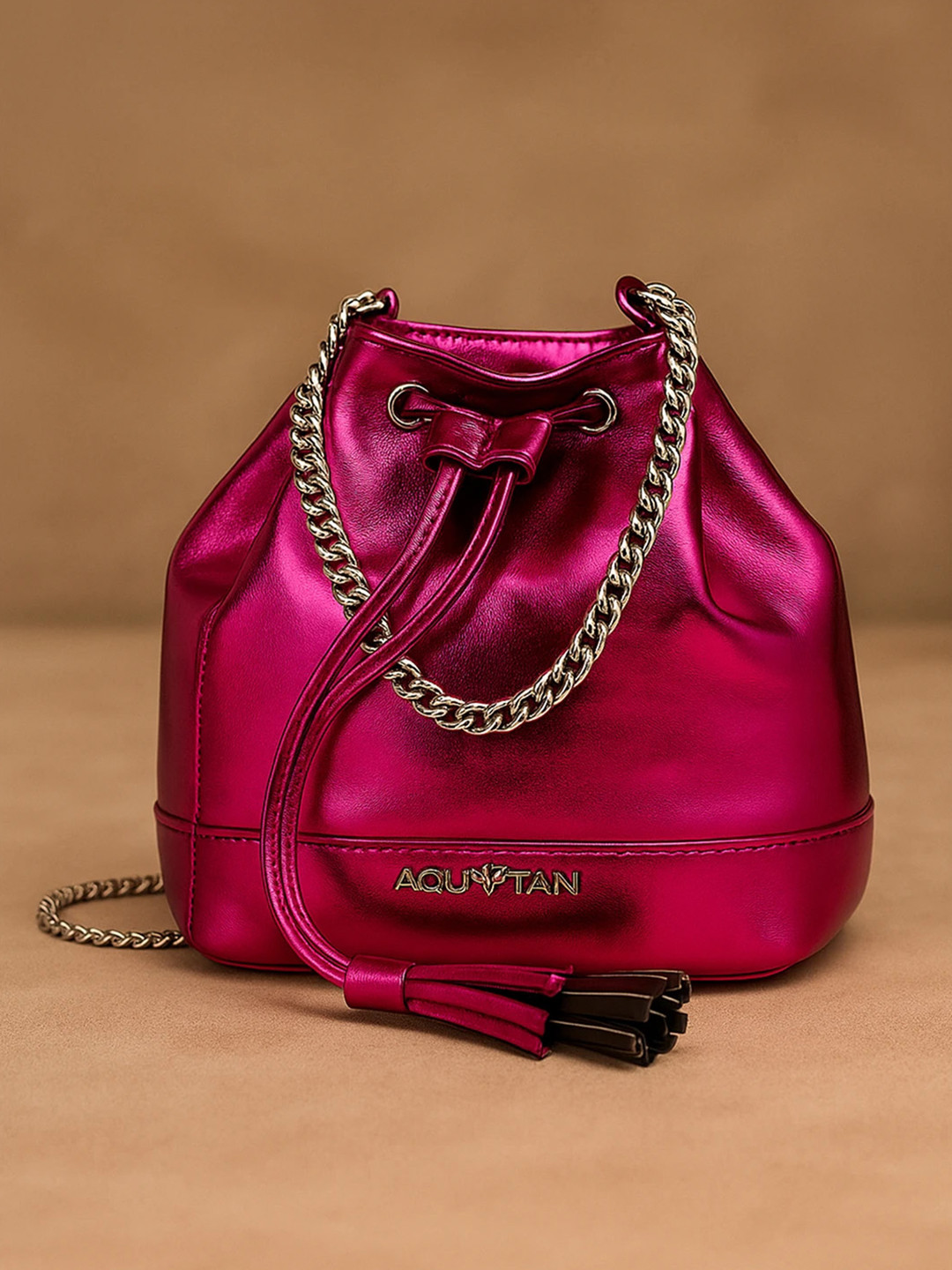 AQUATAN Women PU Potli Drawstring Shoulder Bag