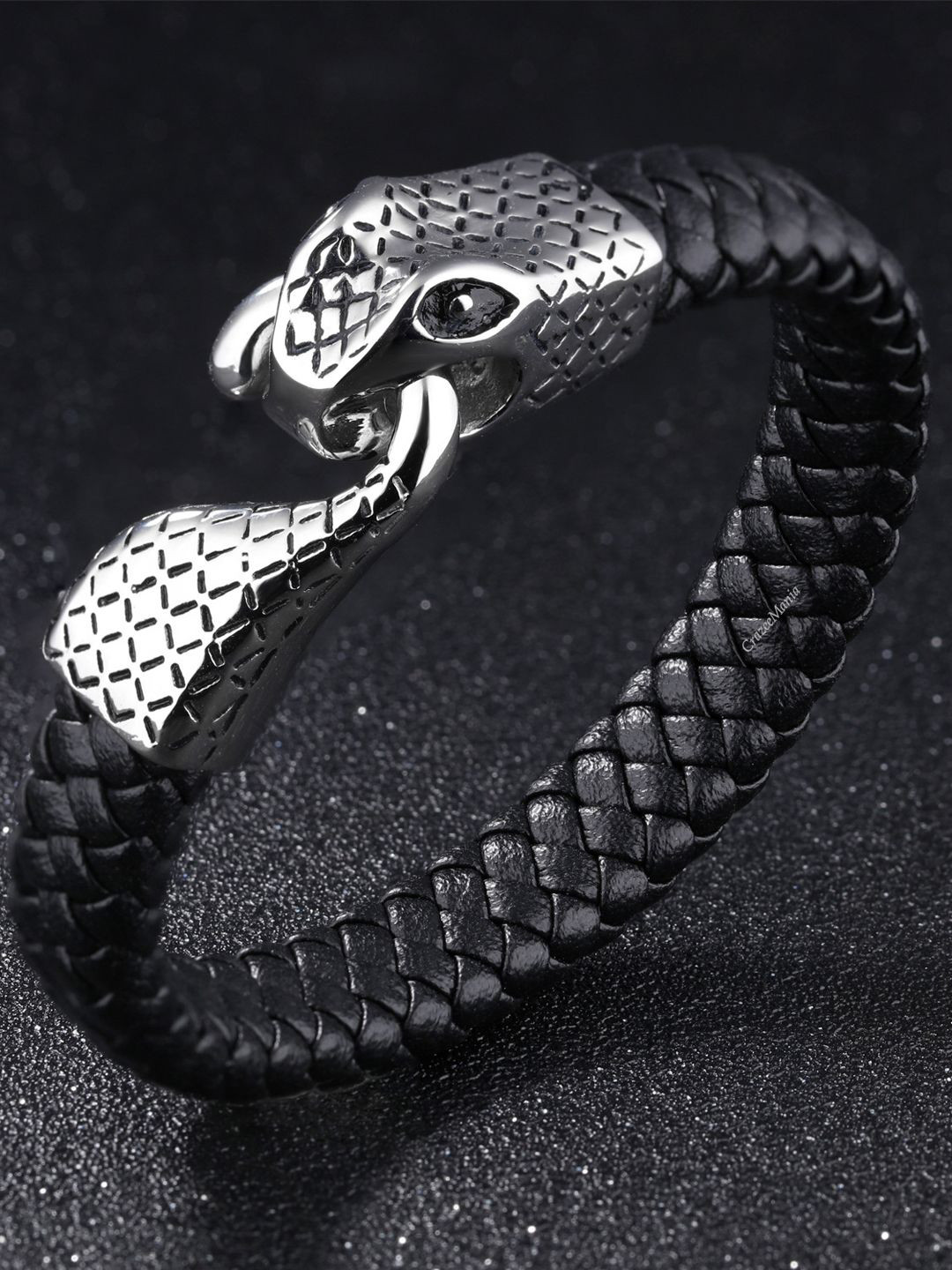 Young & Forever Men Braided Leather Wraparound Bracelet