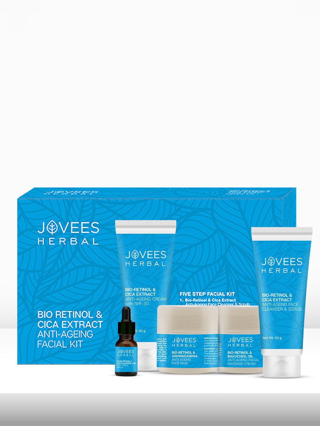 Jovees Bio Retinol & Cica Extract Anti Ageing Facial Kit-215g