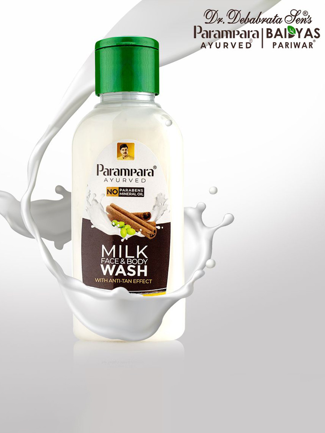 Parampara Ayurved Milk Face & Body Wash With Anti-Tan Effect - 100ml