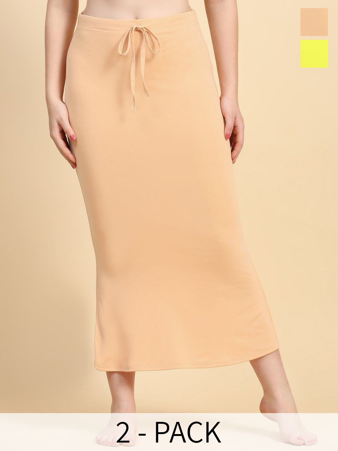 Trendmalls Women's Lycra Spandex Pack Of 2  Saree Shapewear