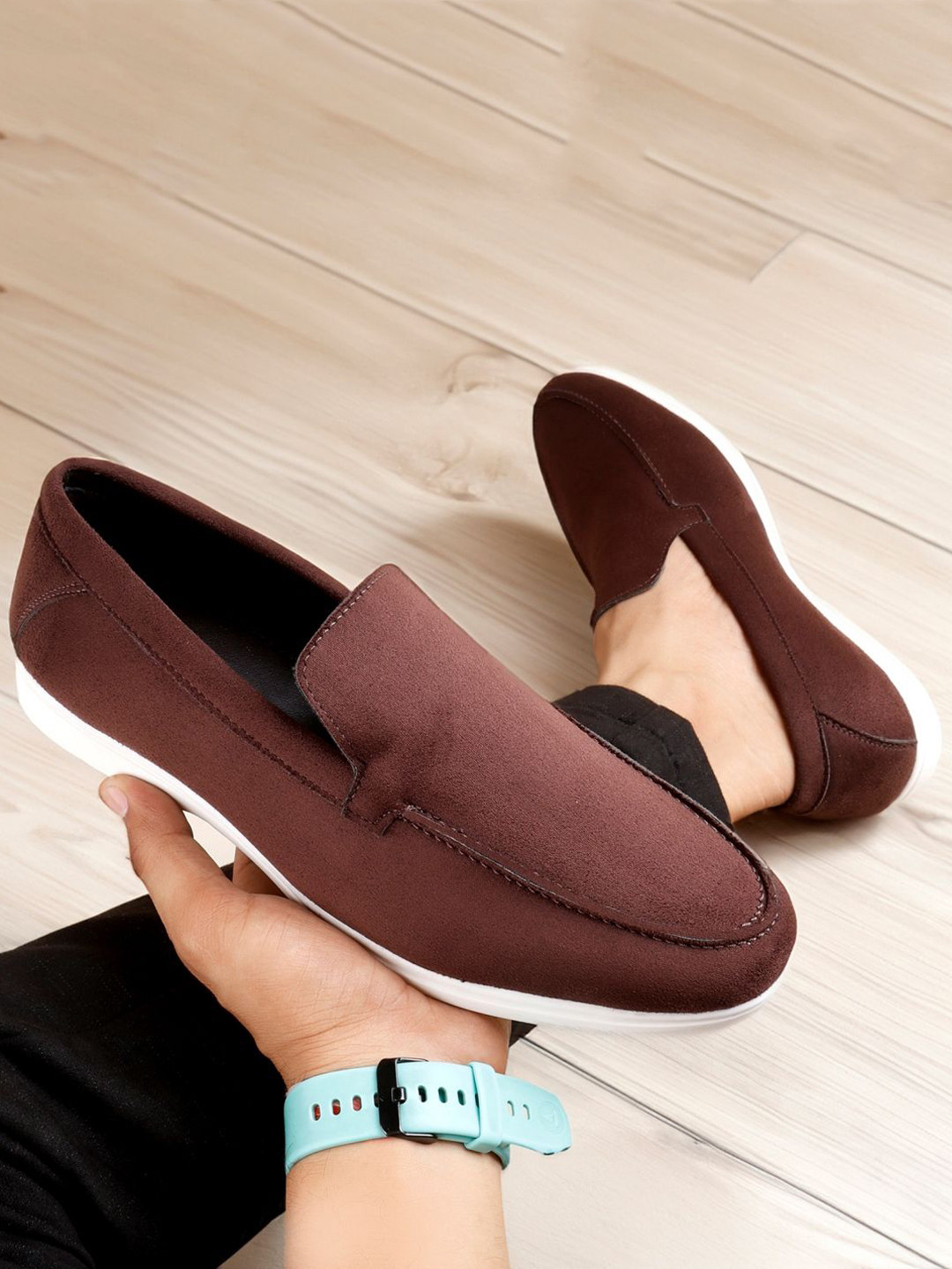 Bxxy Men Round Toe Slip-On Loafers Sneakers