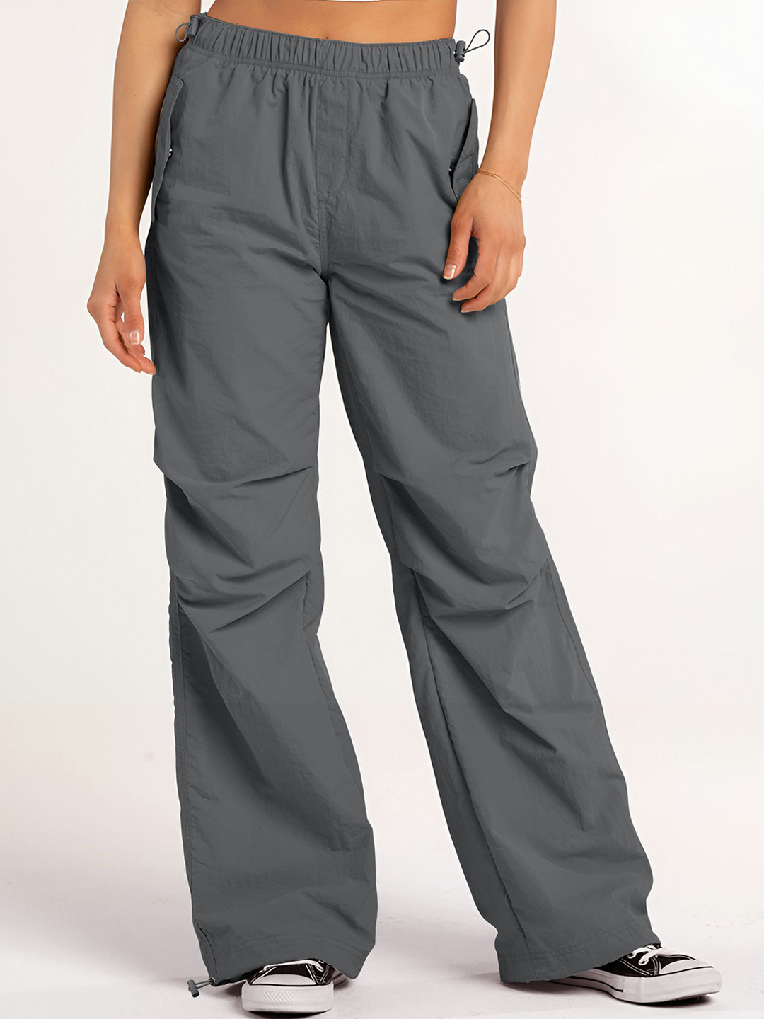 Maniac Women Mid Rise Parachute Track Pants