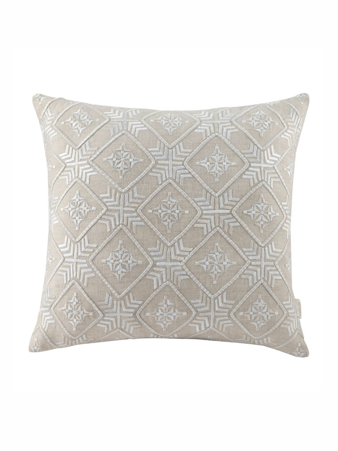 Mirooh Beige Cotton Filler Square Cushions