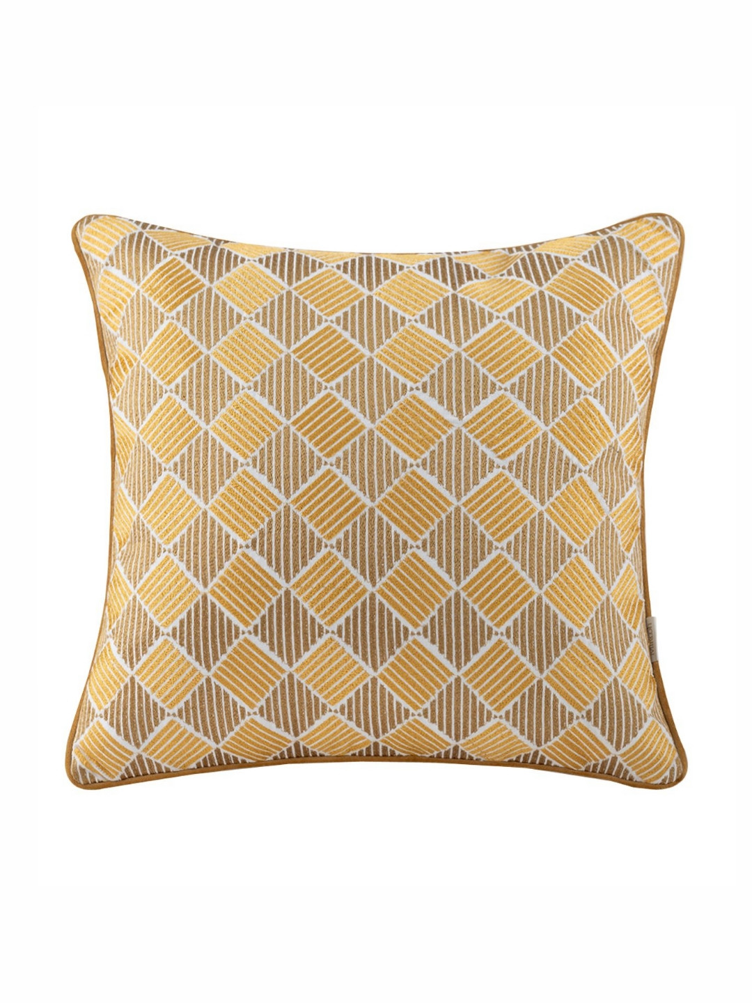 Mirooh Green & Brown Printed Pre-Filled Cushions