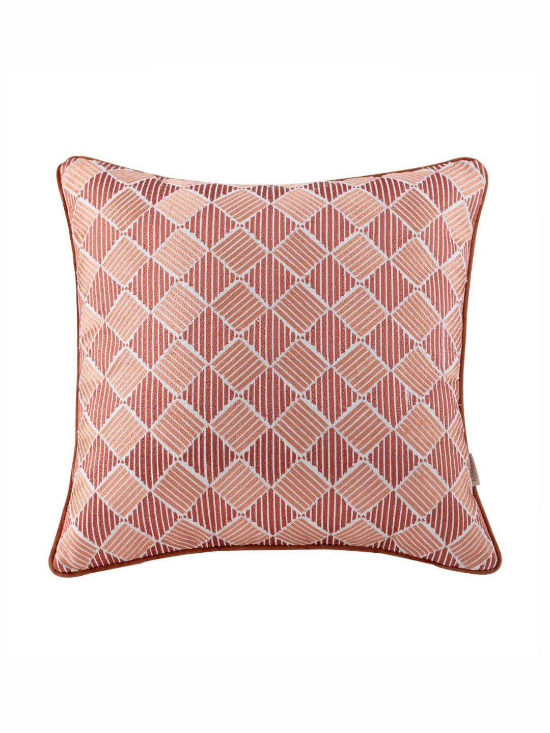 Mirooh Rust & Cream- Colored Cotton Square Cushions