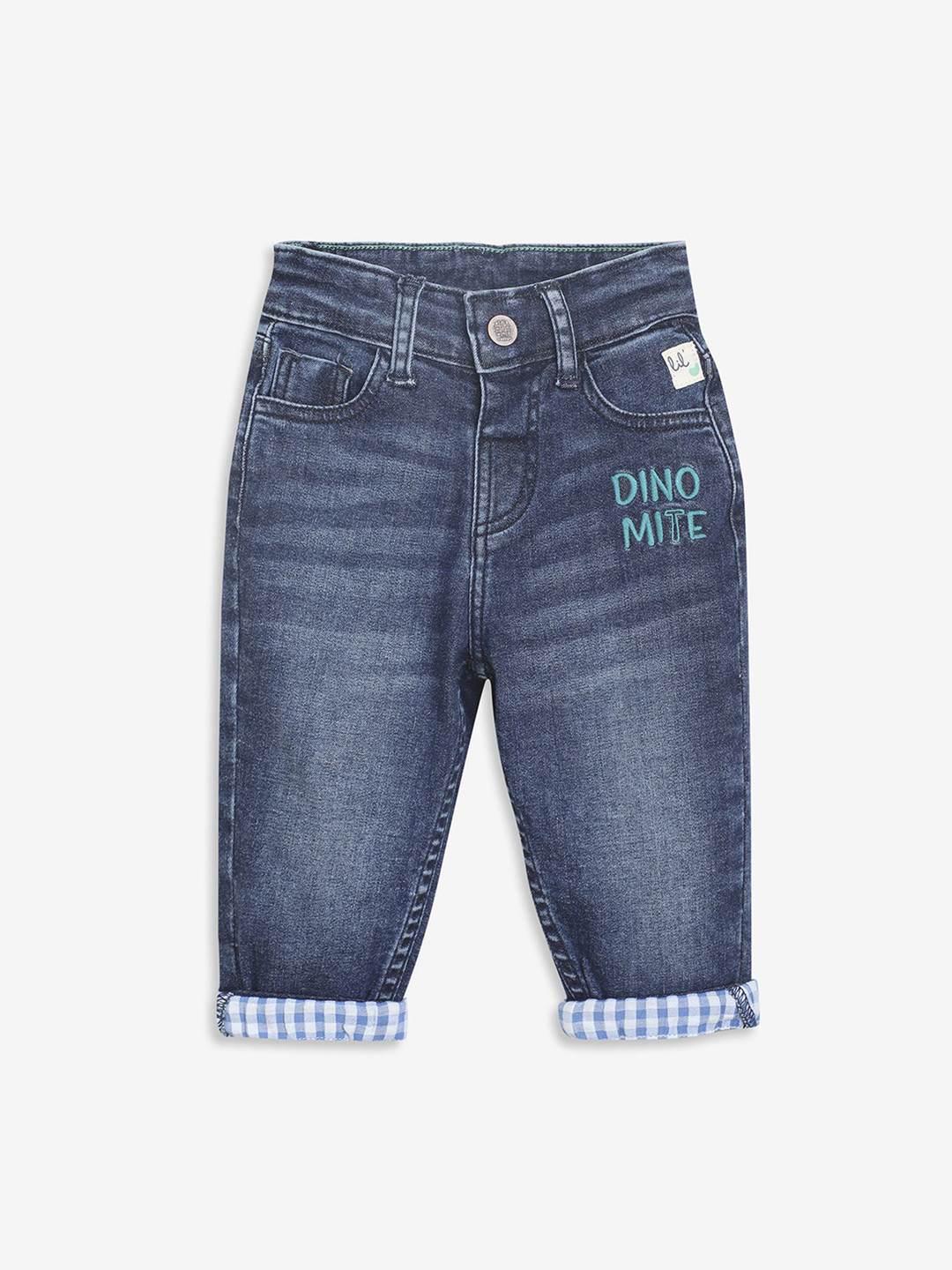 Ed-a-Mamma Baby Comfort Boys Regular Fit Mid Rise Clean Look Light Fade Stretchable Jeans