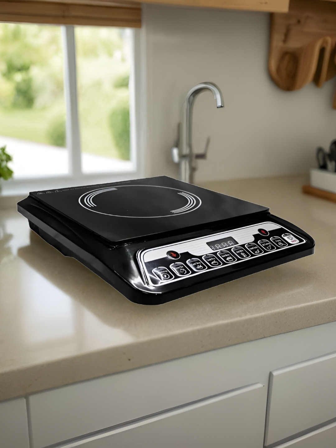 SWISS MILITARY Black Magnitude Plus Induction Cooktop