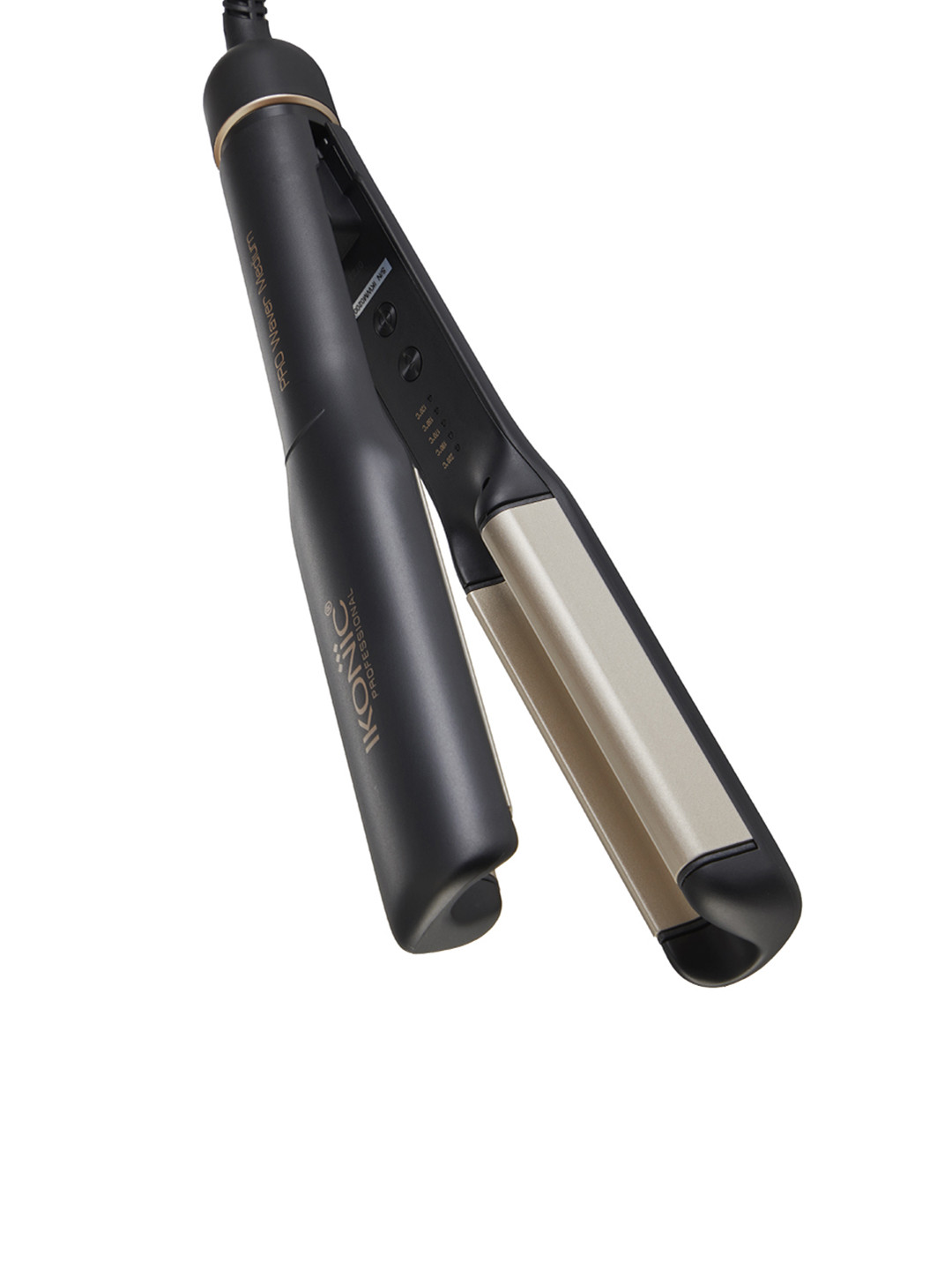 Ikonic Professional Large Pro Waver with Deep Double S Shaped Plates & Dual Voltage - Black