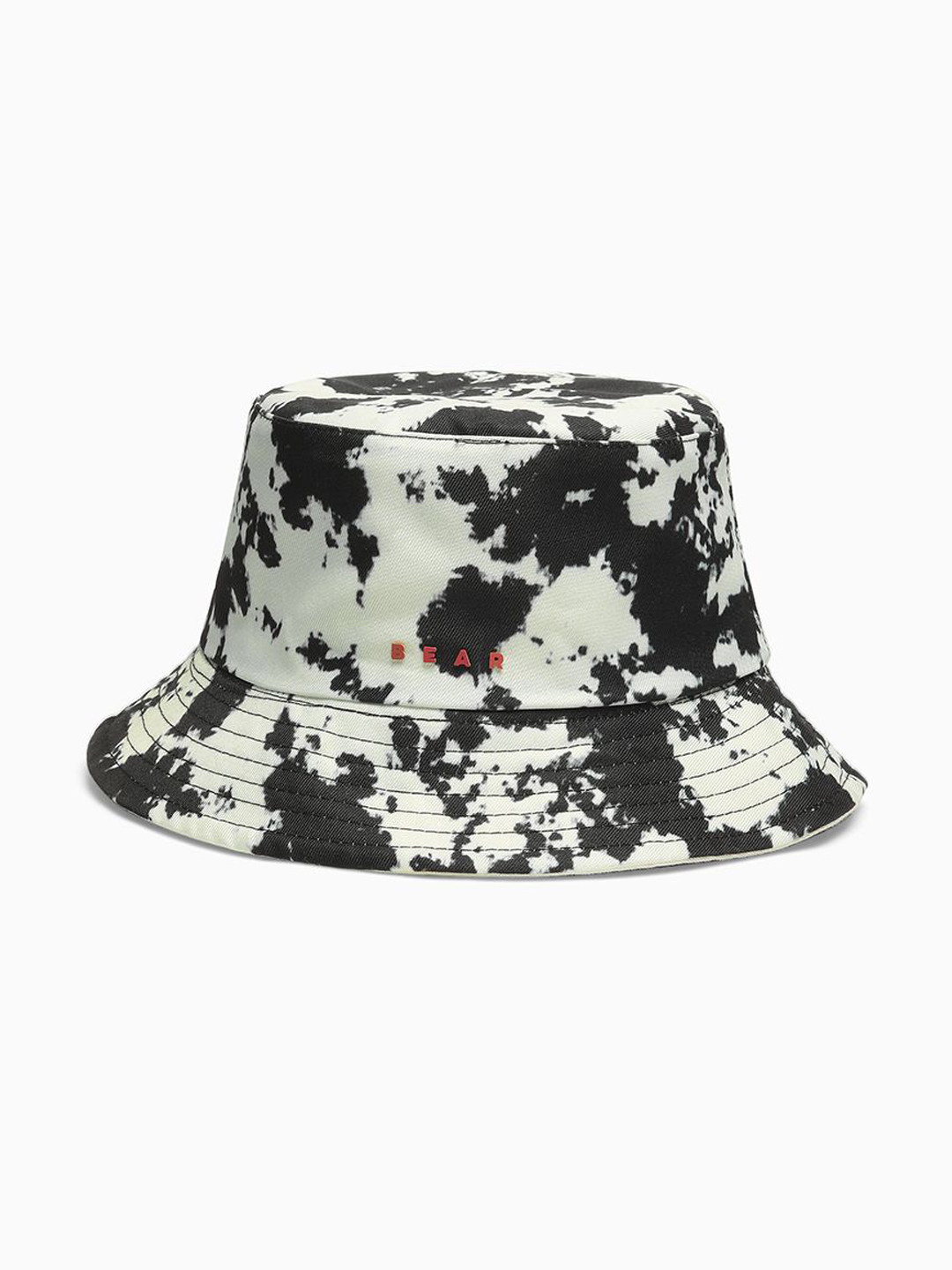 THE BEAR HOUSE Men Cream-Coloured Self Design Bucket Hat
