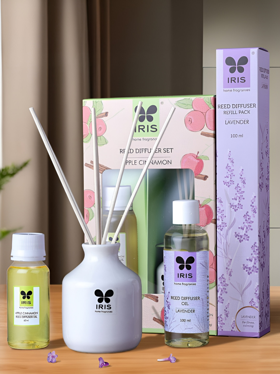 Iris Purple Apple cinnamon & Lavender Reed Diffuser Aroma Oil Diffuser Refill Pack