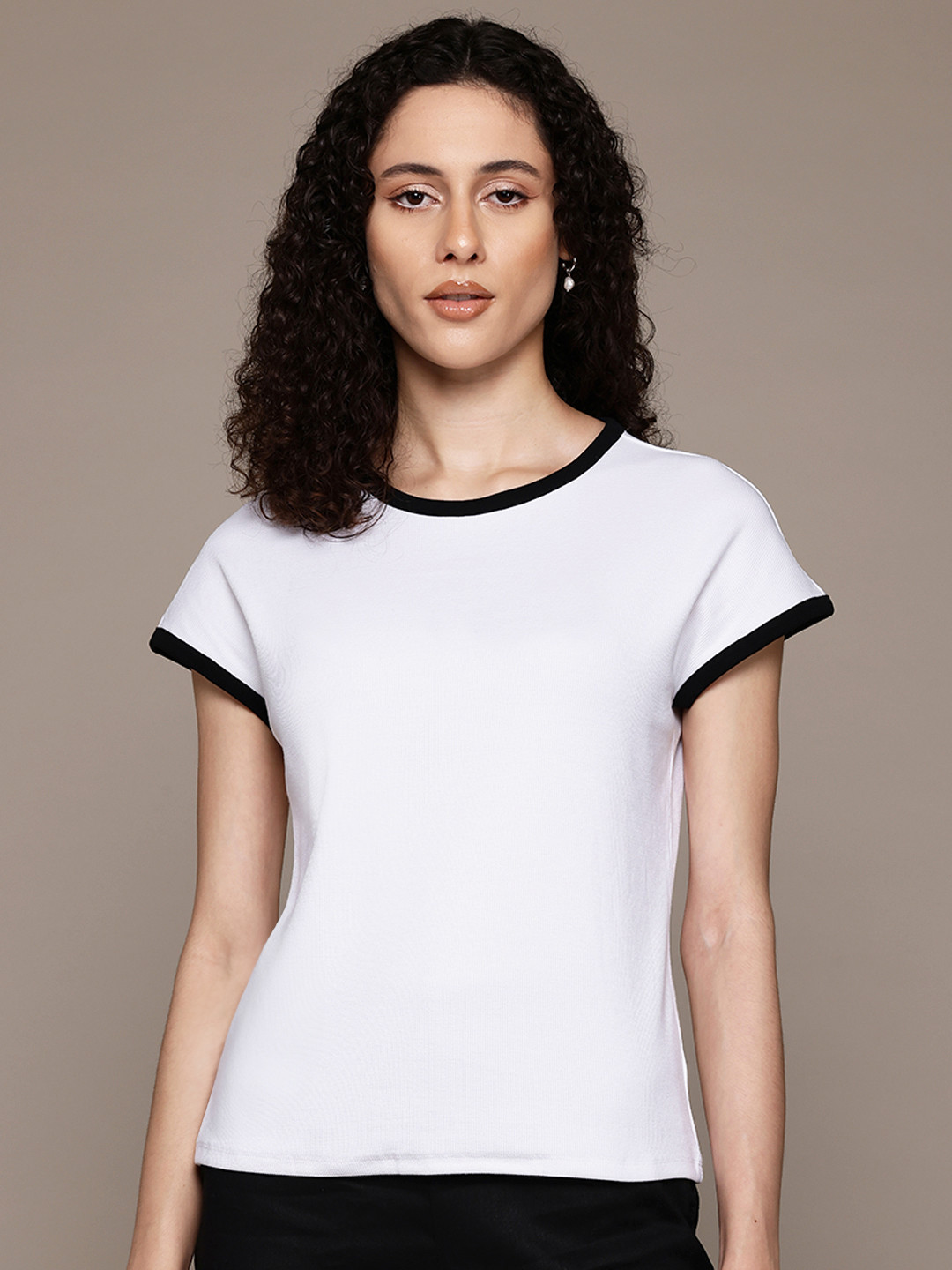 MANGO Extended Sleeves Slim Fit T-shirt