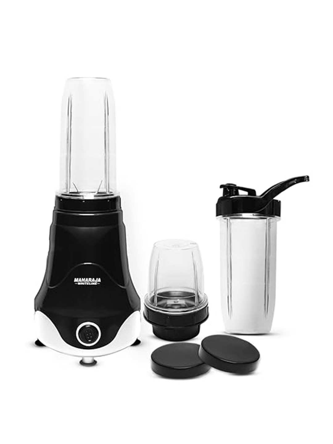 Maharaja Whiteline Easy Blend 00 Black Plastic Multi Function 3 Jars Wet and Dry Grinder-400W