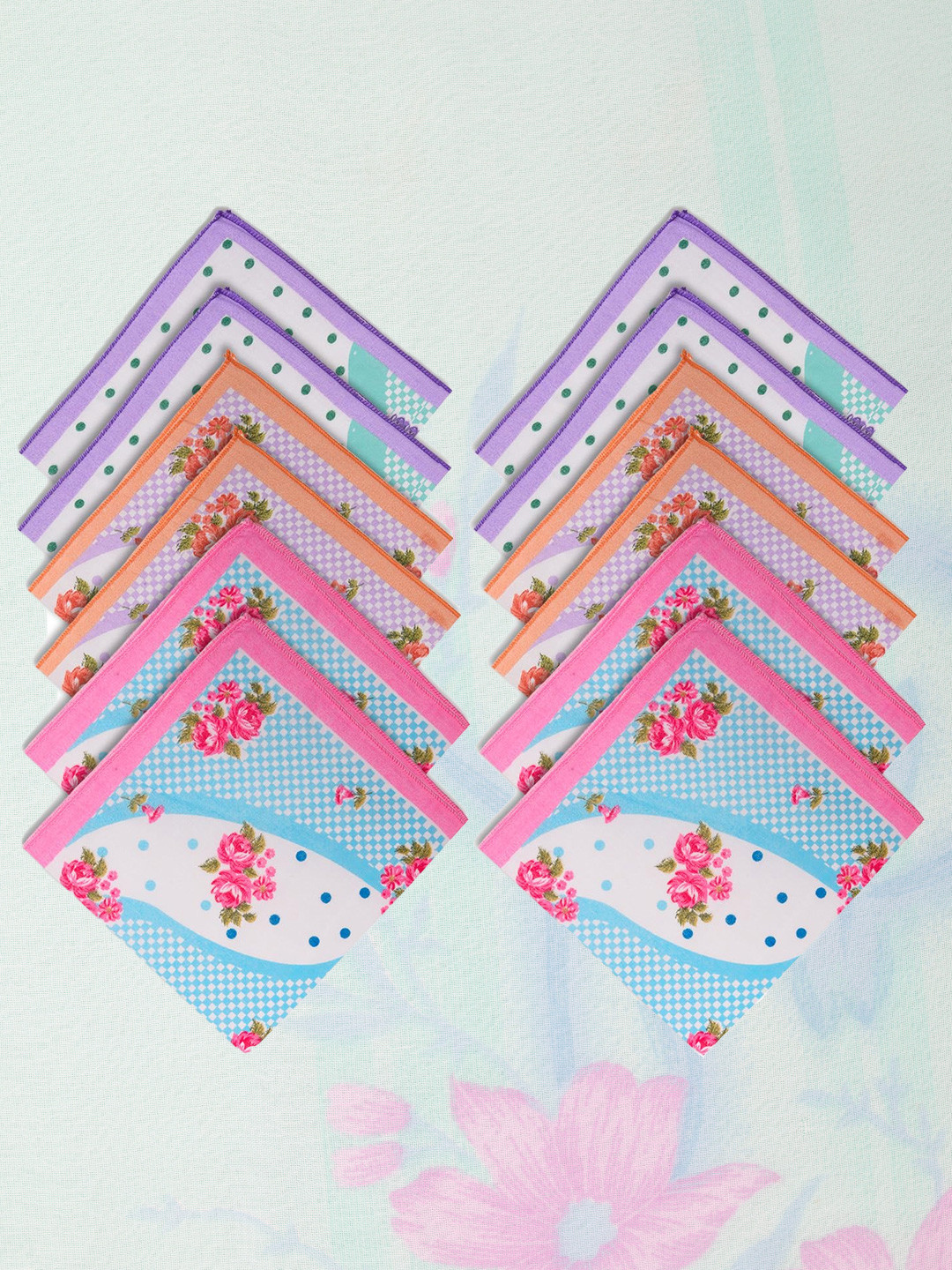Kuber Industries Pack Of 12 Printed Handkerchief