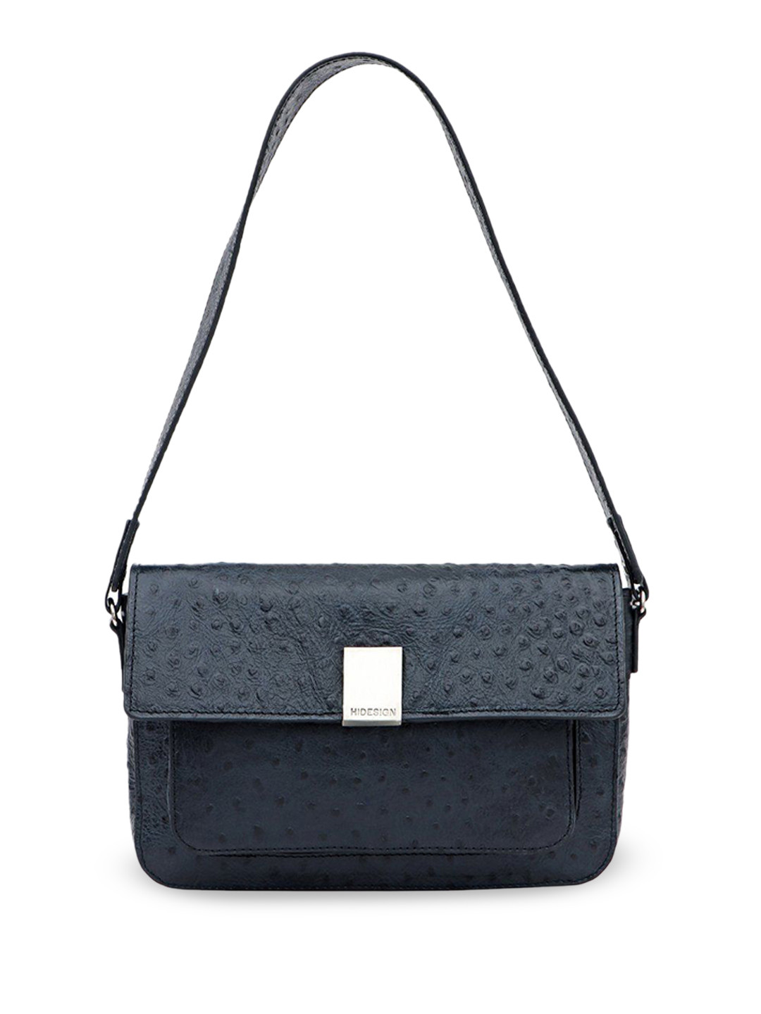 Hidesign Gatwick-01 Textured Structured Leather Shoulder Bag