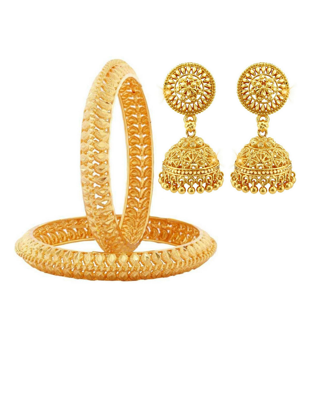 Vighnaharta Ethnic Meenakari Gold Plated Jewellery Set
