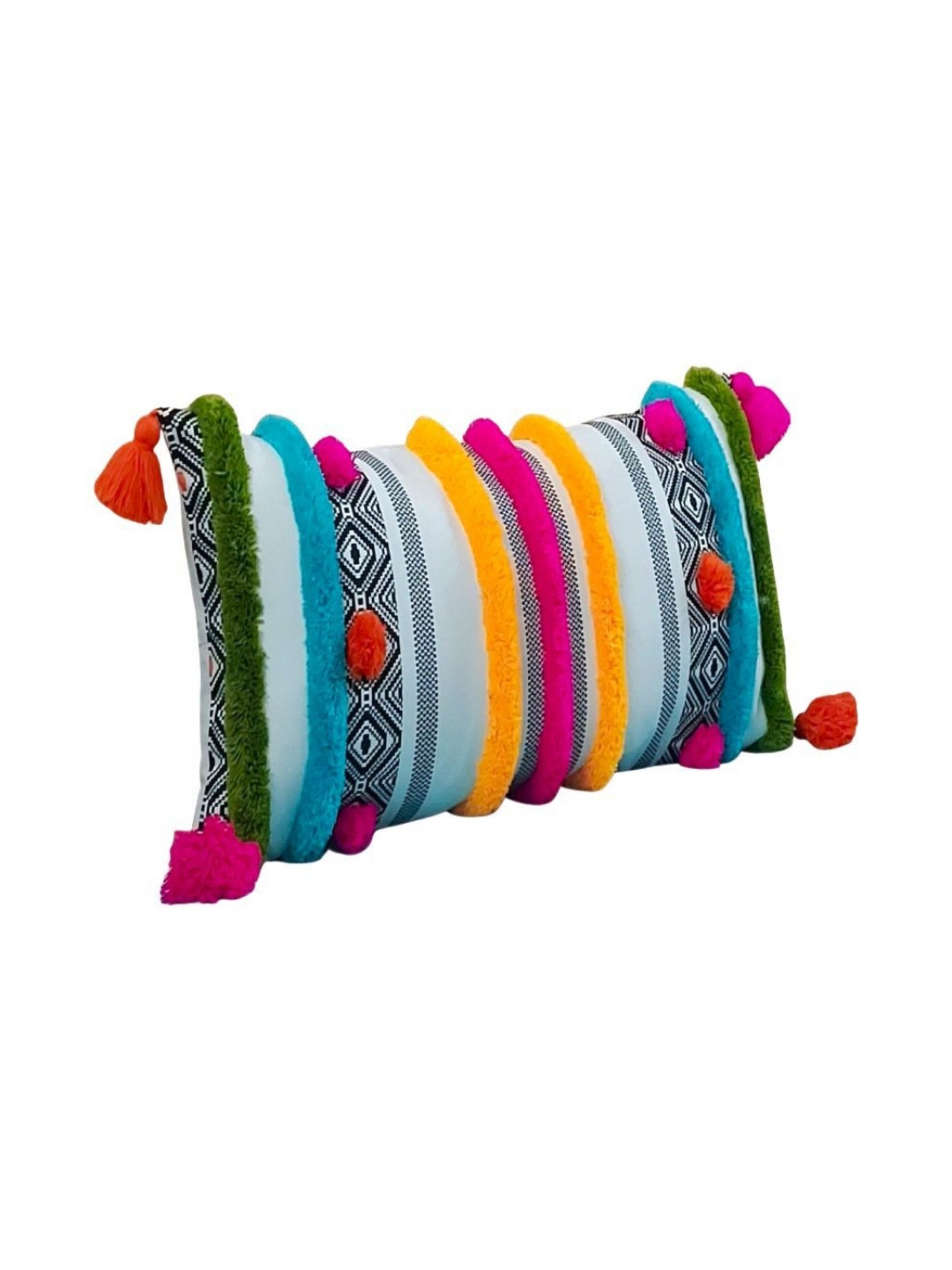 THROWPILLOW Shrink-Resistance Polyester Fade Resistant Embroidered Cushion Cover -12x24In