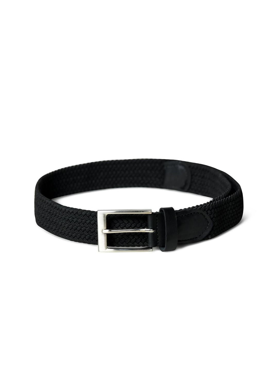MaheTri Braided Black Canvas Belt