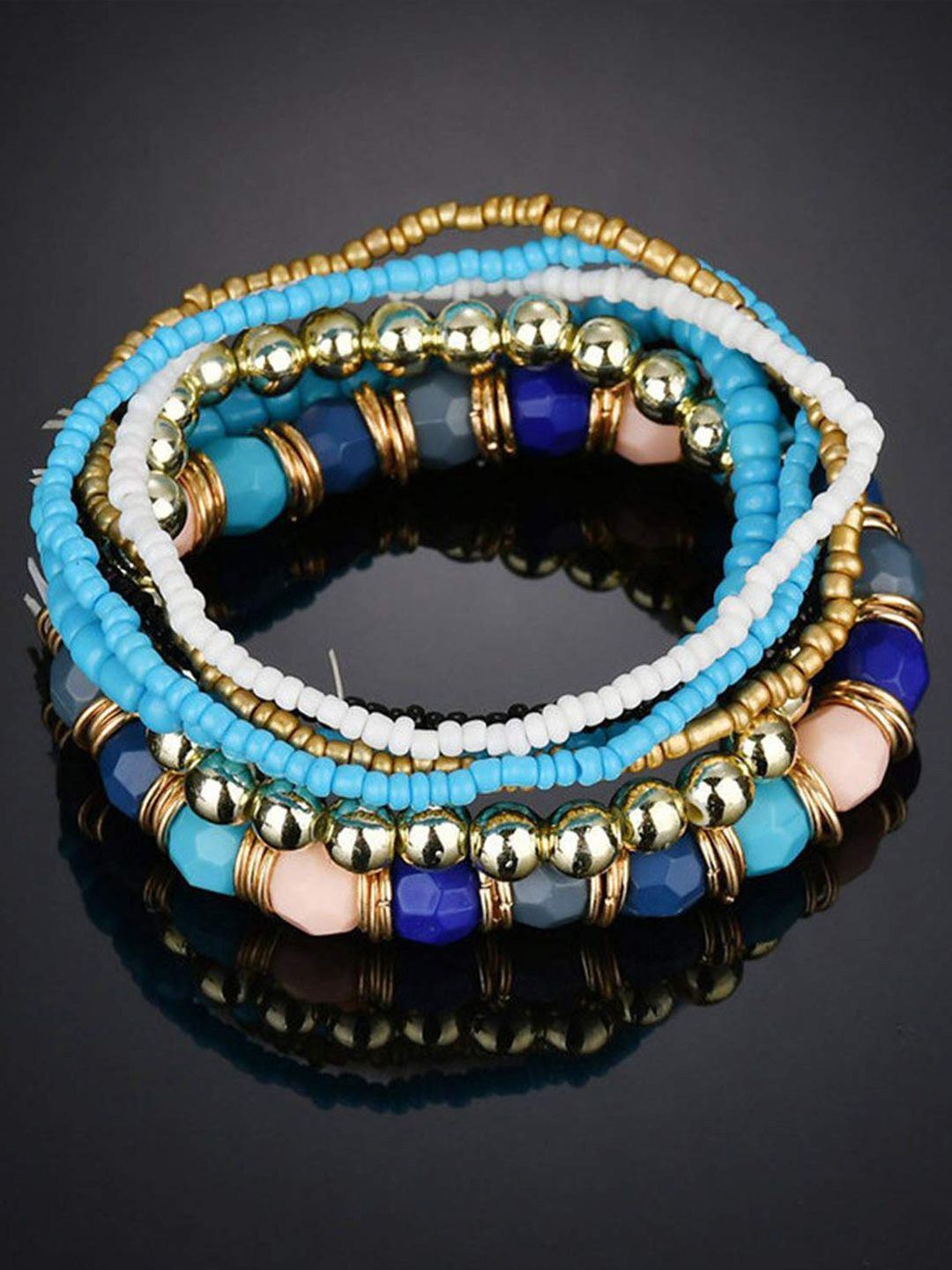 Young & Forever Set Of 7 Bohemian Multistrand Bracelets