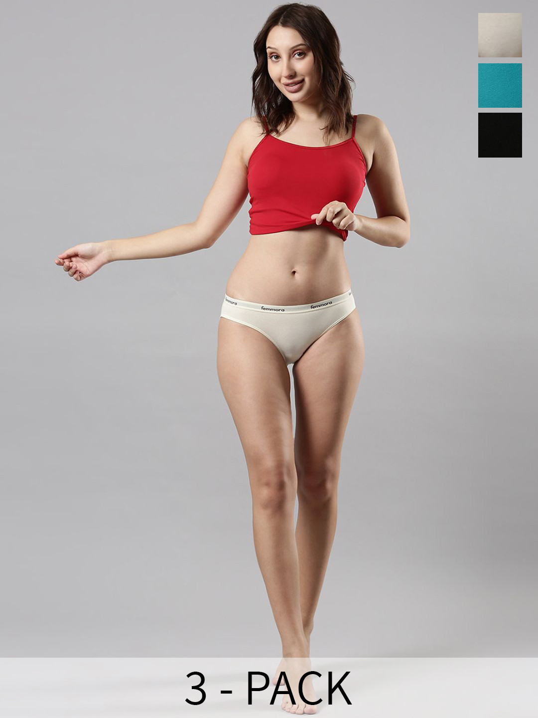Femmora Pack Of 3 Breathable Basic Briefs