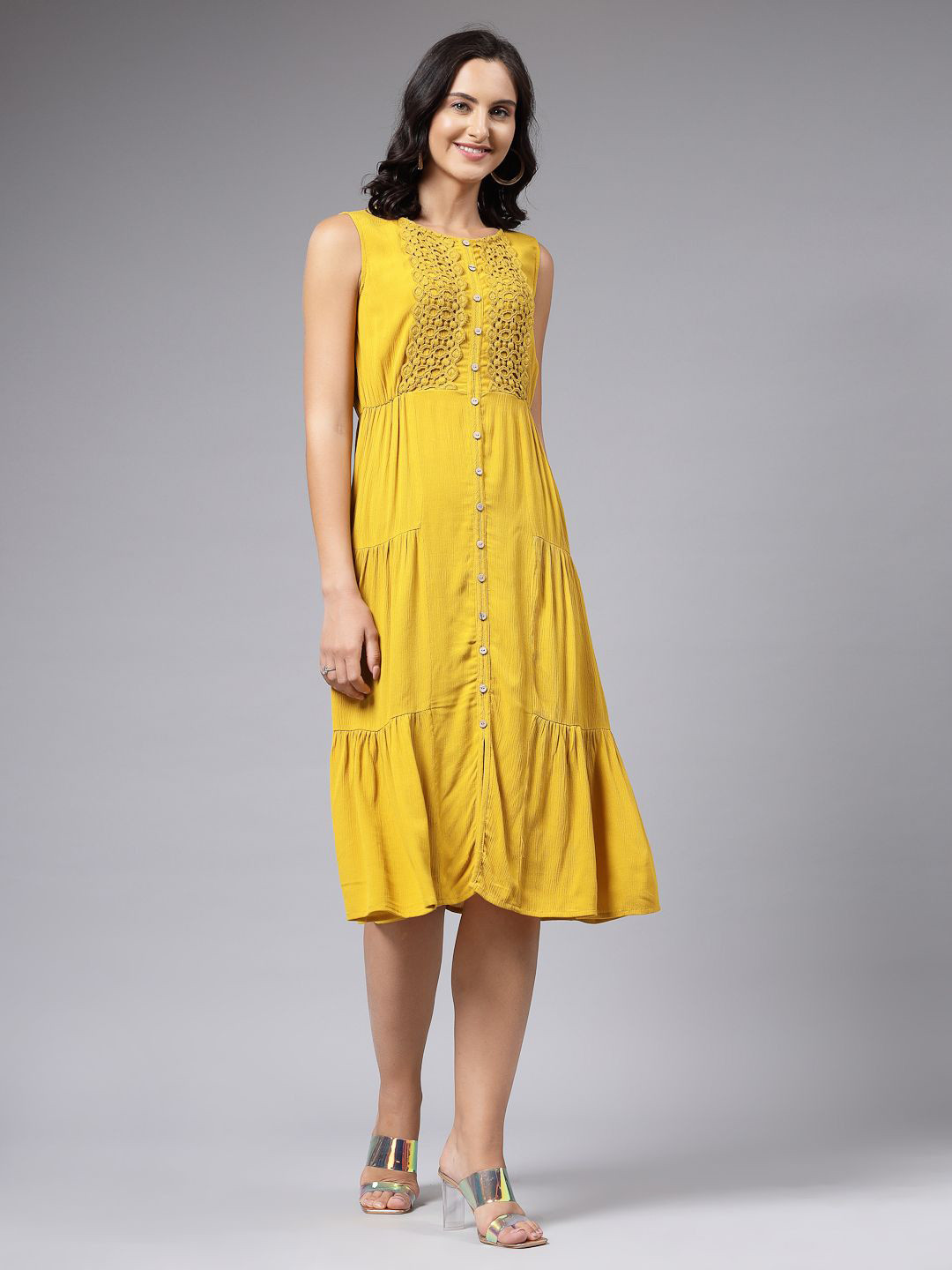 aayu A-Line Midi Dress