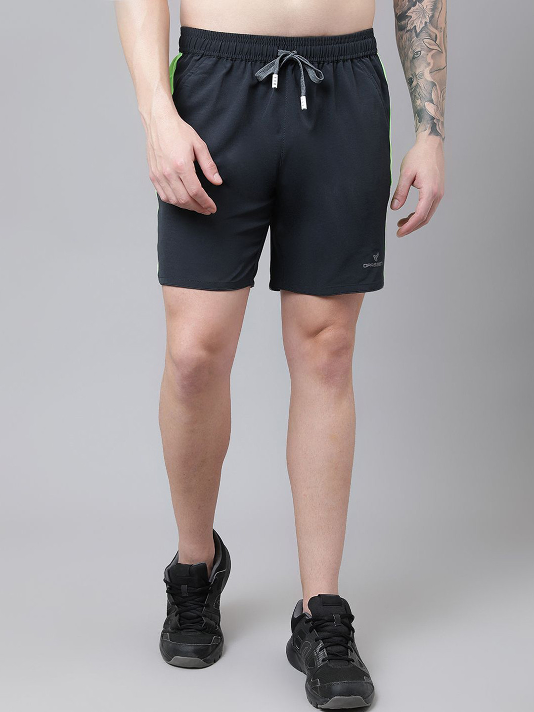 Dpassion Men Mid-Rise Sports Shorts-Rapid-Dry