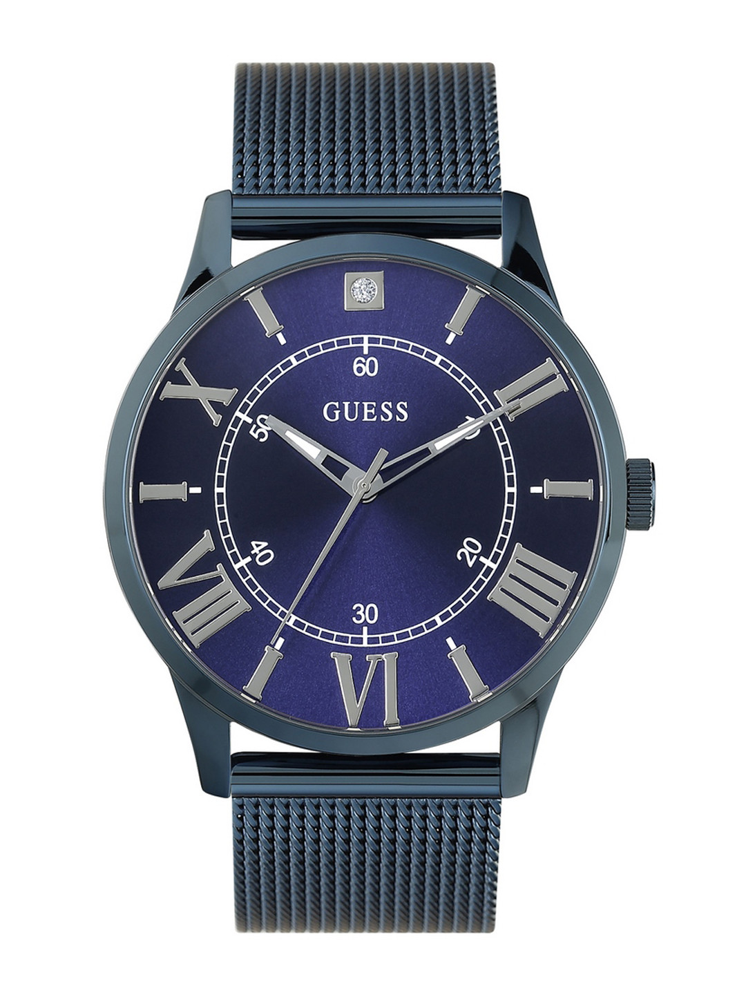 GUESS Men Dress Briefcase Analog Stainless Steel Bracelet Style  Watch- U1412G3M