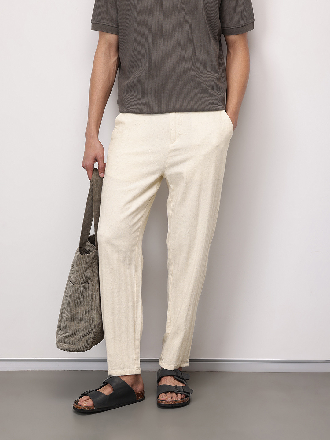 ether Kora Men Cotton Regular Trousers