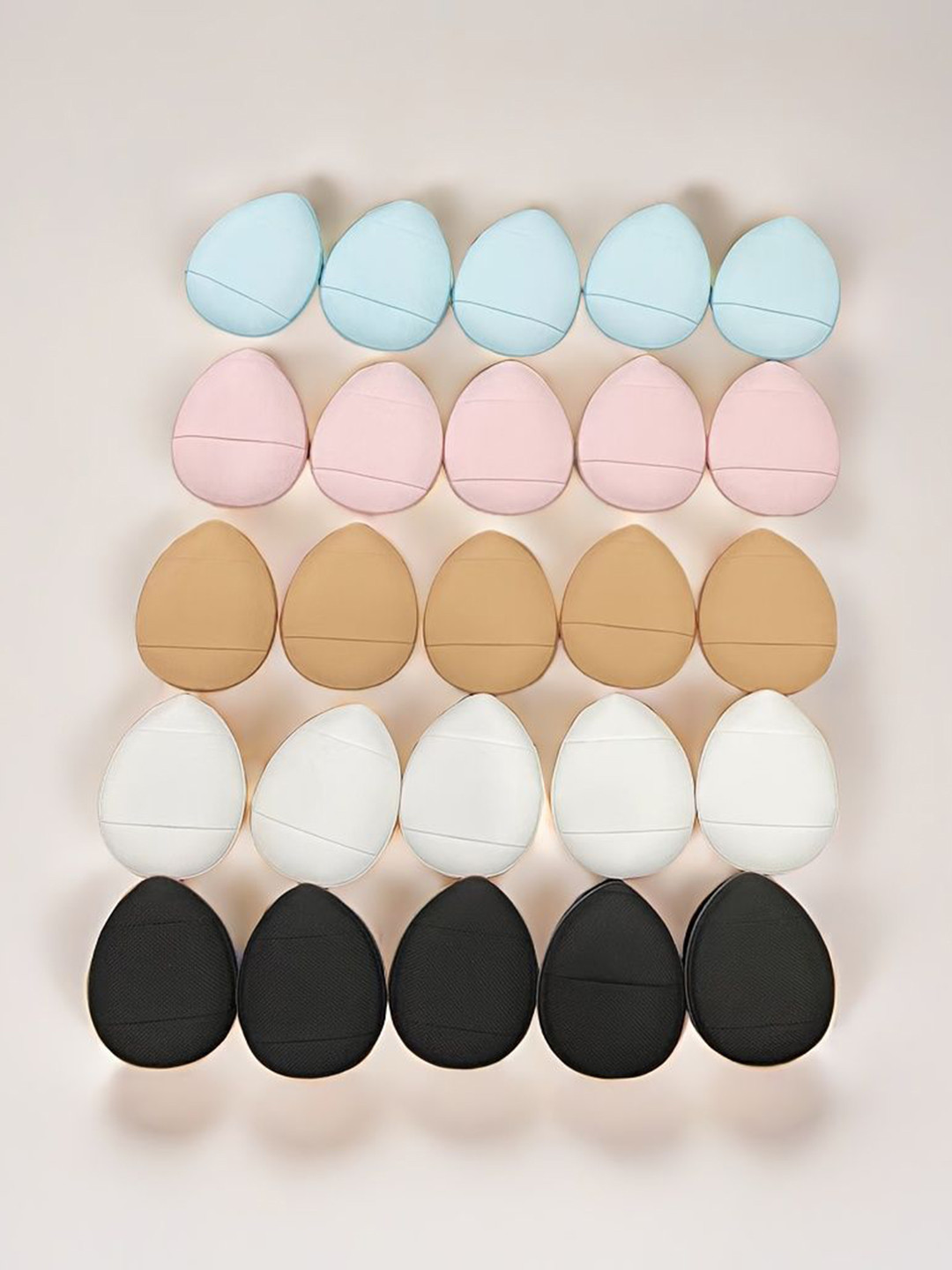 CHRONEX Set of 5 Latex Free Mini Finger Makeup Puff Set - Assorted