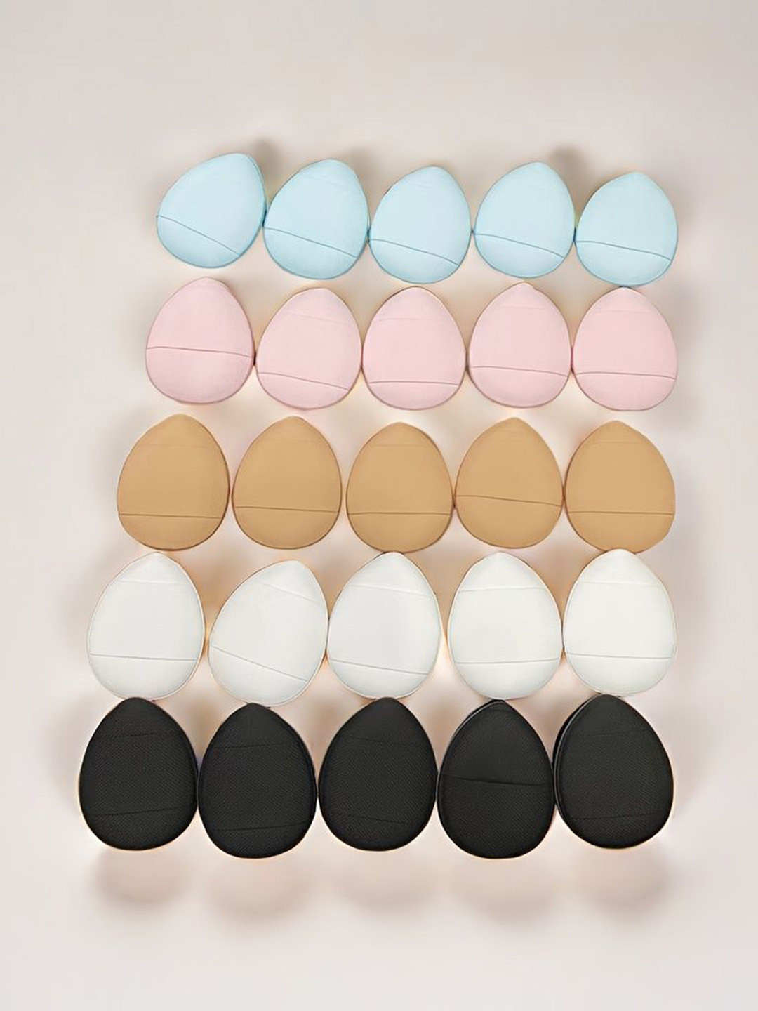 CHRONEX Set of 5 Latex Free Mini Finger Makeup Puff Set - Assorted