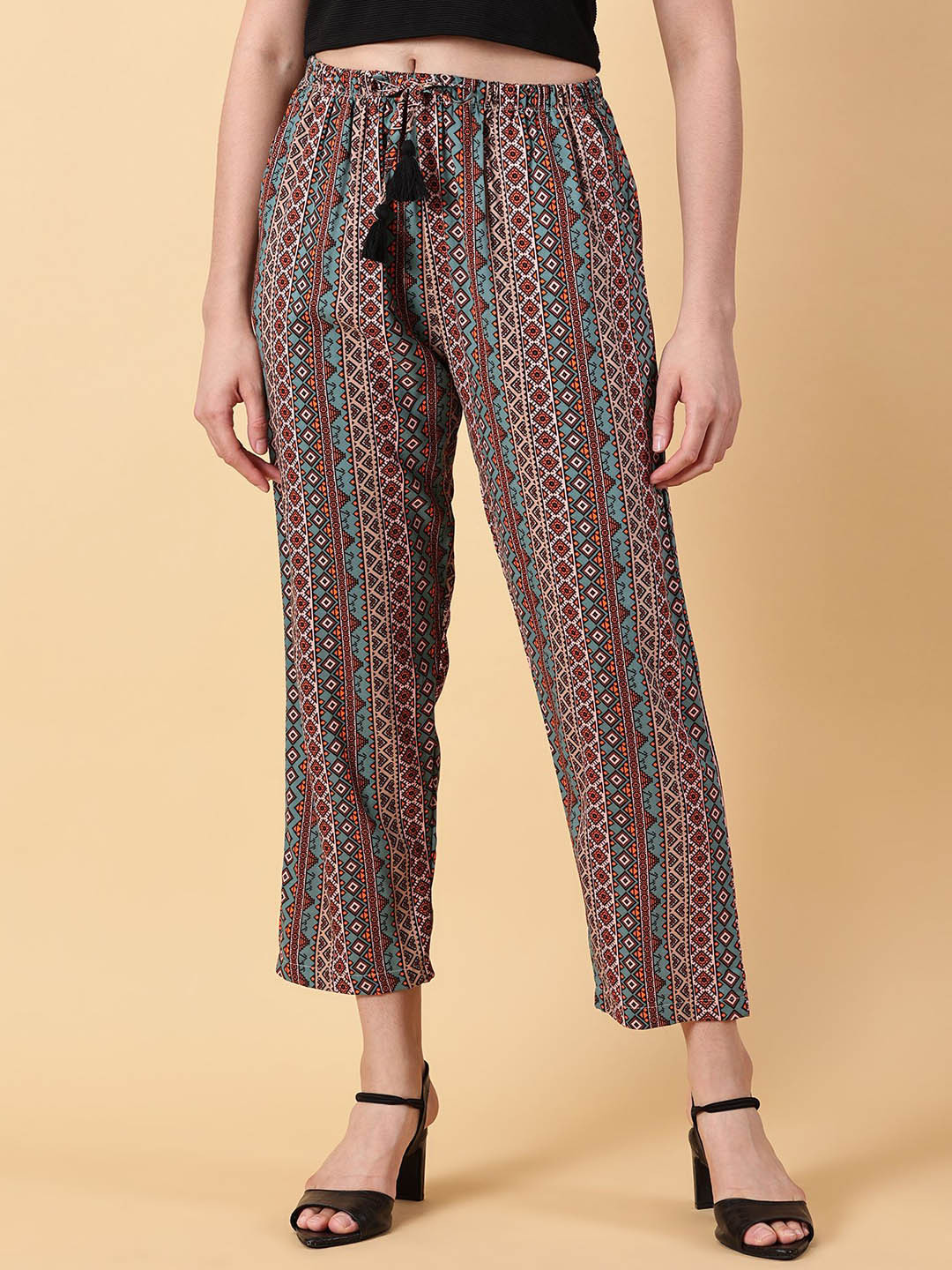 PURPLE FLAUNT Striped Trouser