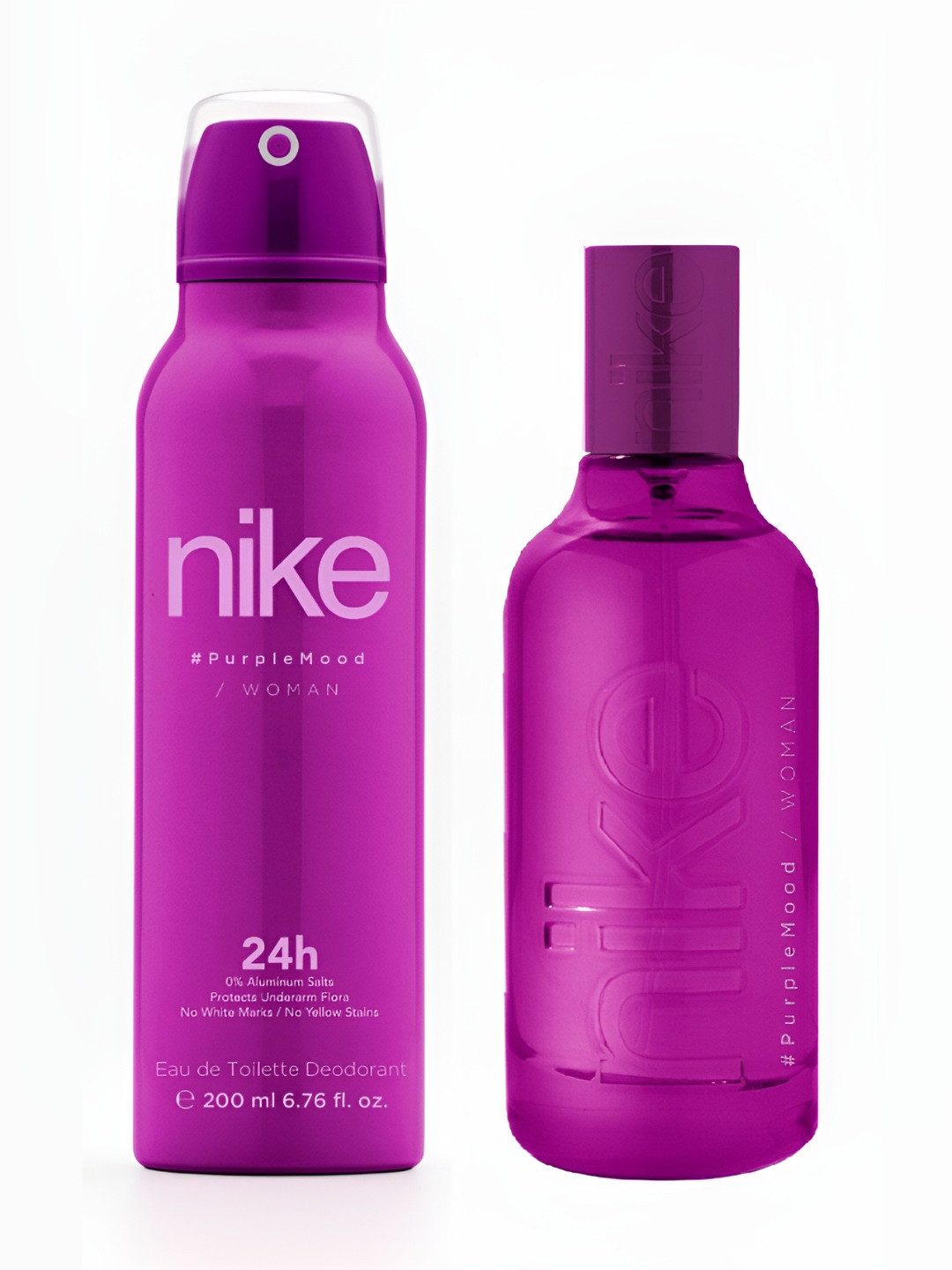 Nike Fragrances Women Set of PurpleMood Eua De Toilette - 100 ml & Deodorant - 200 ml