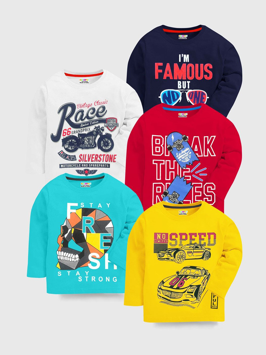 KUCHIPOO Boys 5 Printed T-shirt