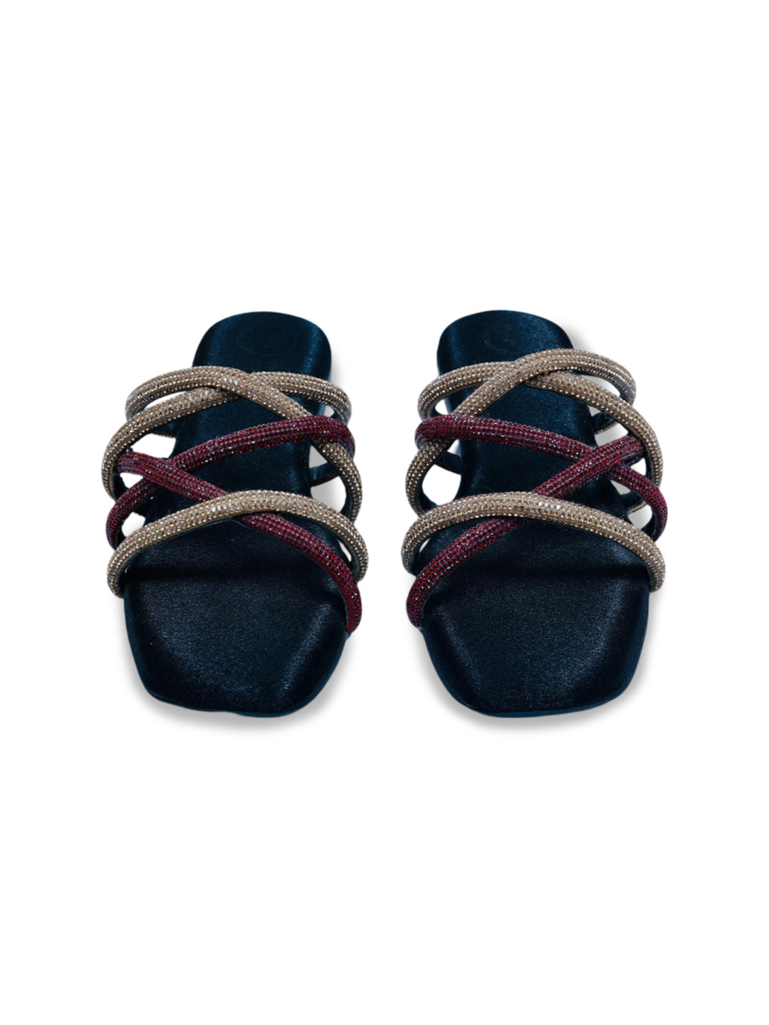 Sana K Luxurious Footwear Women Colourblocked Open Toe Flats