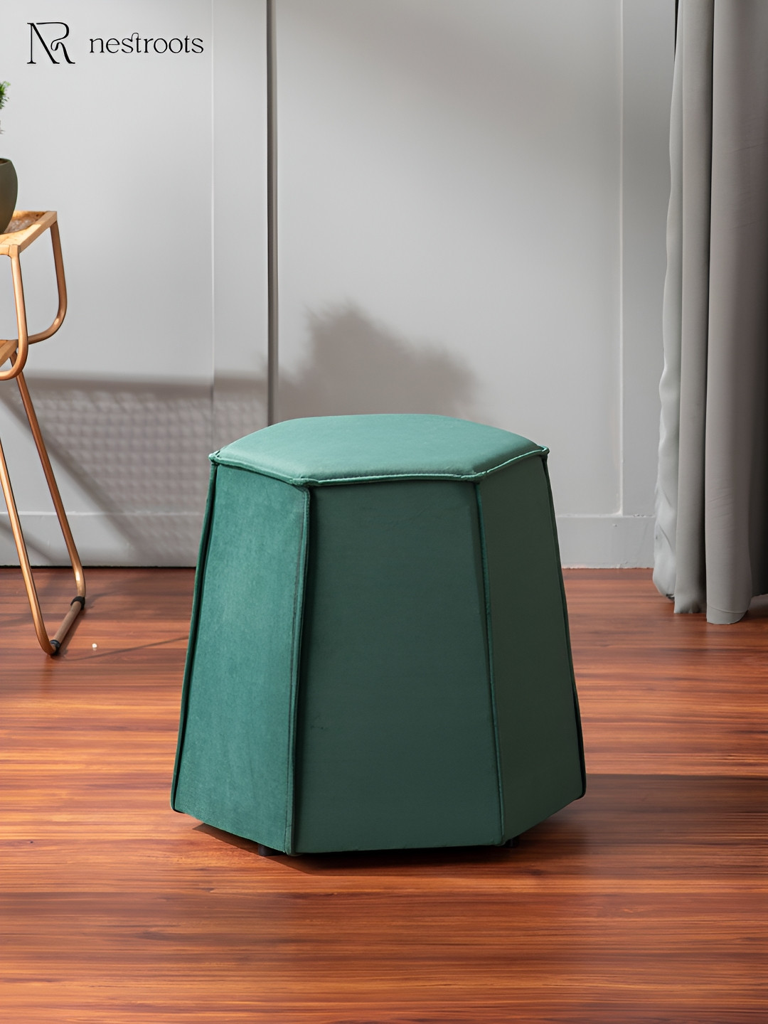 nestroots Green Pouf Ottoman