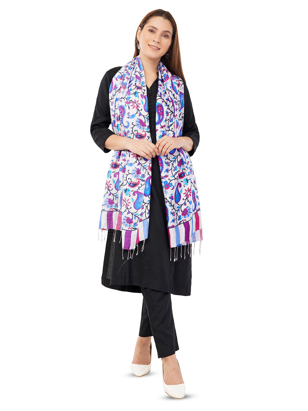 Rhe-Ana Women Paisley Printed Stole