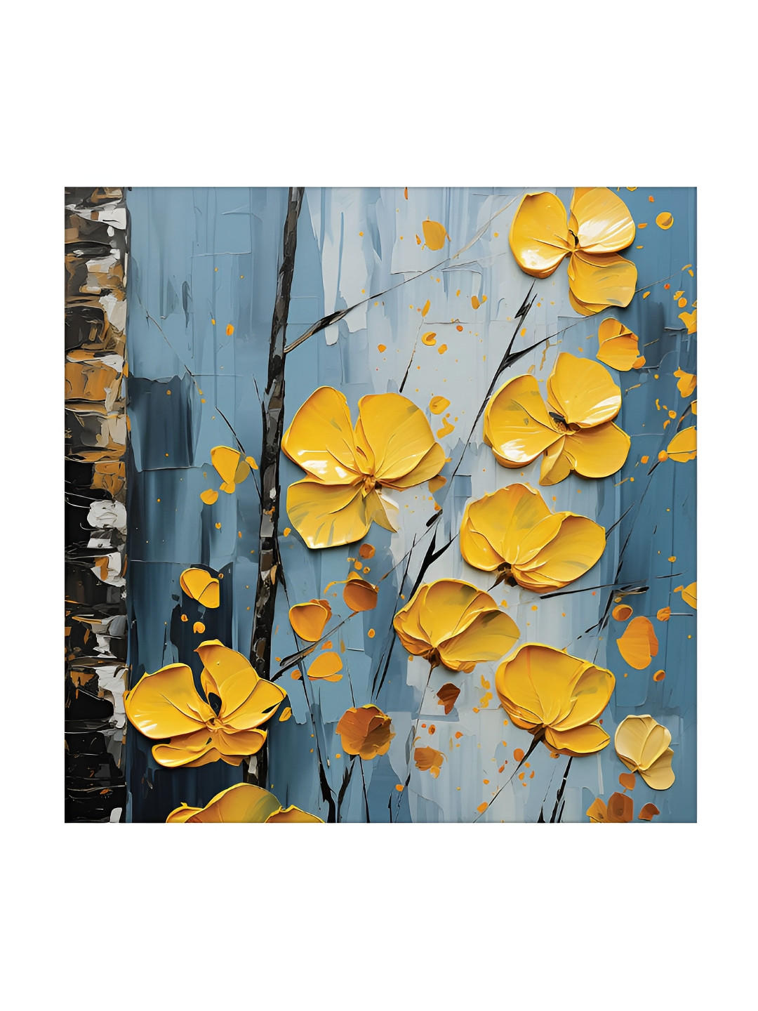 RANDOM Modern Canvas Wall Square Paintings Wall Art - 24 x 1.25 x 24 In