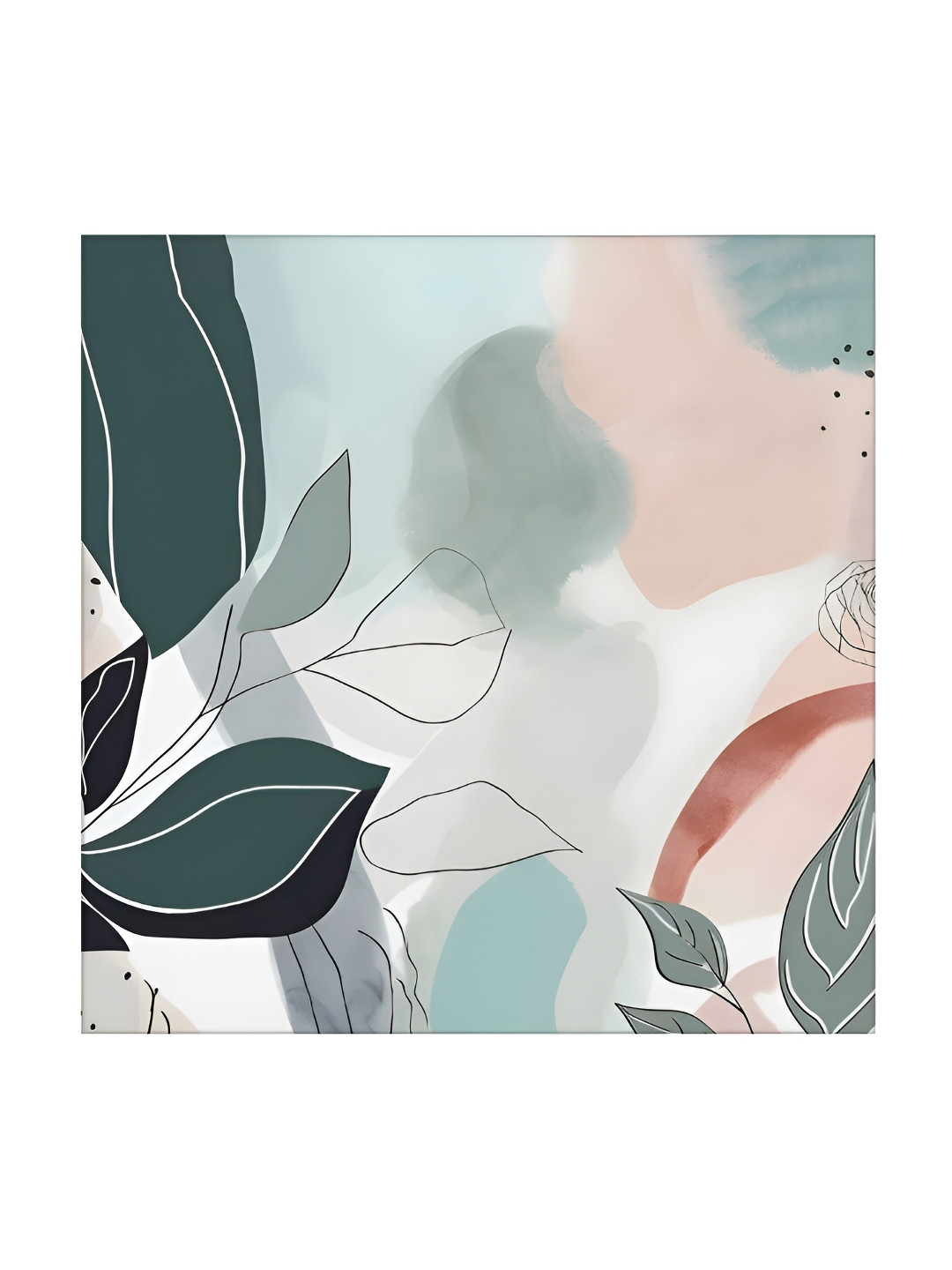 RANDOM Green & Grey Floral and Botanical Canvas Wall Art