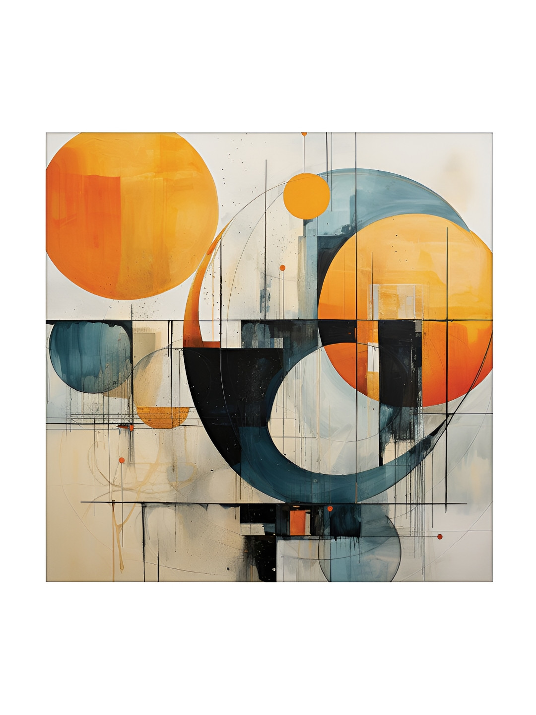 RANDOM Olive Canvas Wall Bedroom Square Potrait Paintings Wall Art -24 x 24In