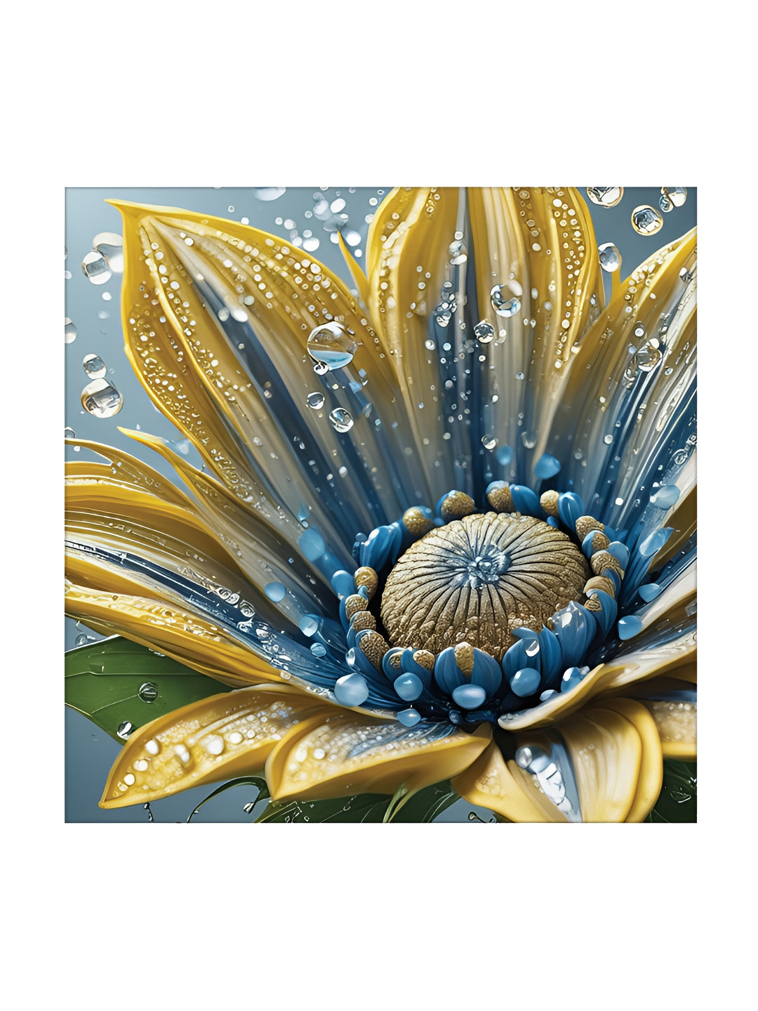 RANDOM Blue Canvas Wall Bedroom Square Potrait Paintings Wall Art -24 x 24In
