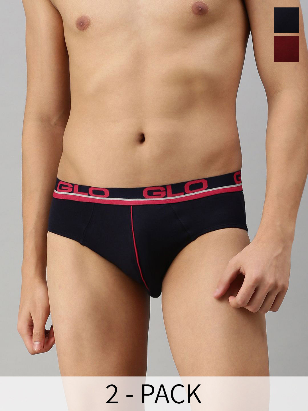 Lux Cozi Pack of 3 Assorted Pure Cotton Basic Briefs LUX_GLO_BRF_AST2_3PC