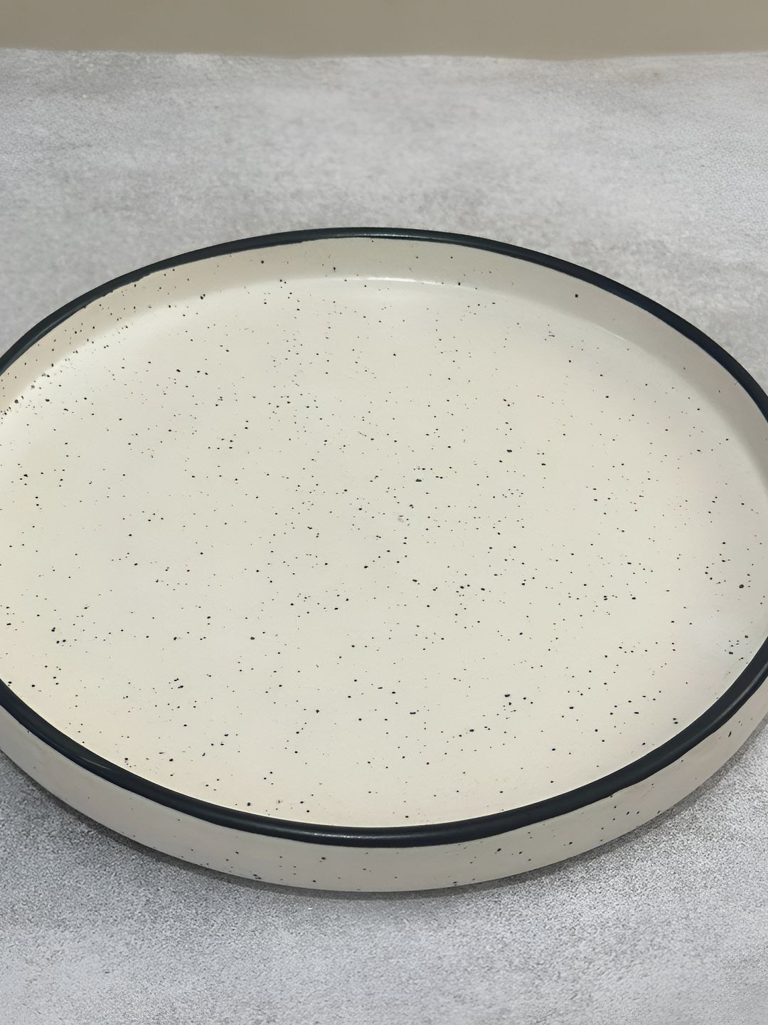 Lupaava White Ceramic Matte Microwave Safe Dinner Plate