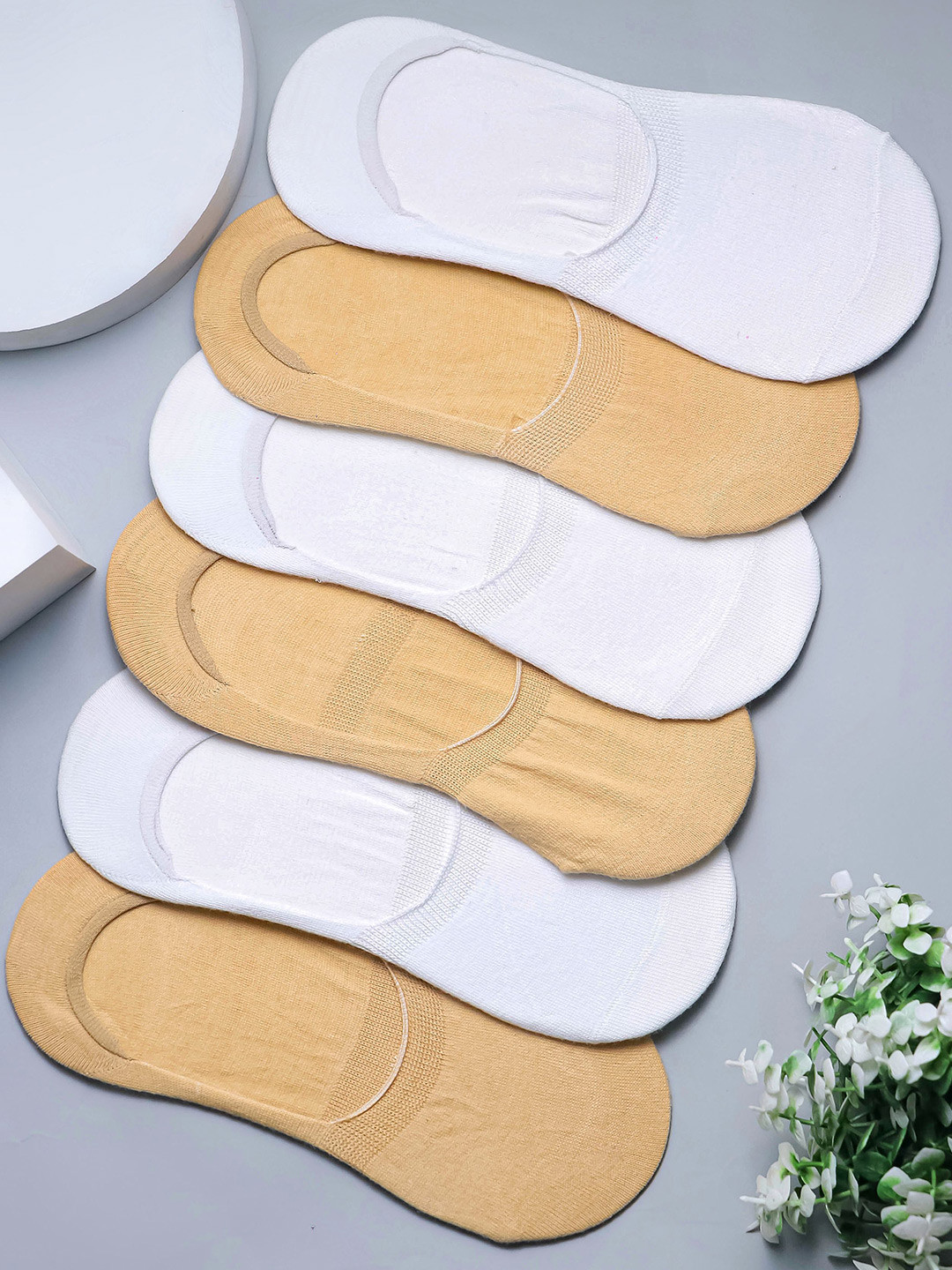 Brauch  Pack Of 6 Shoe-liner-Length Socks