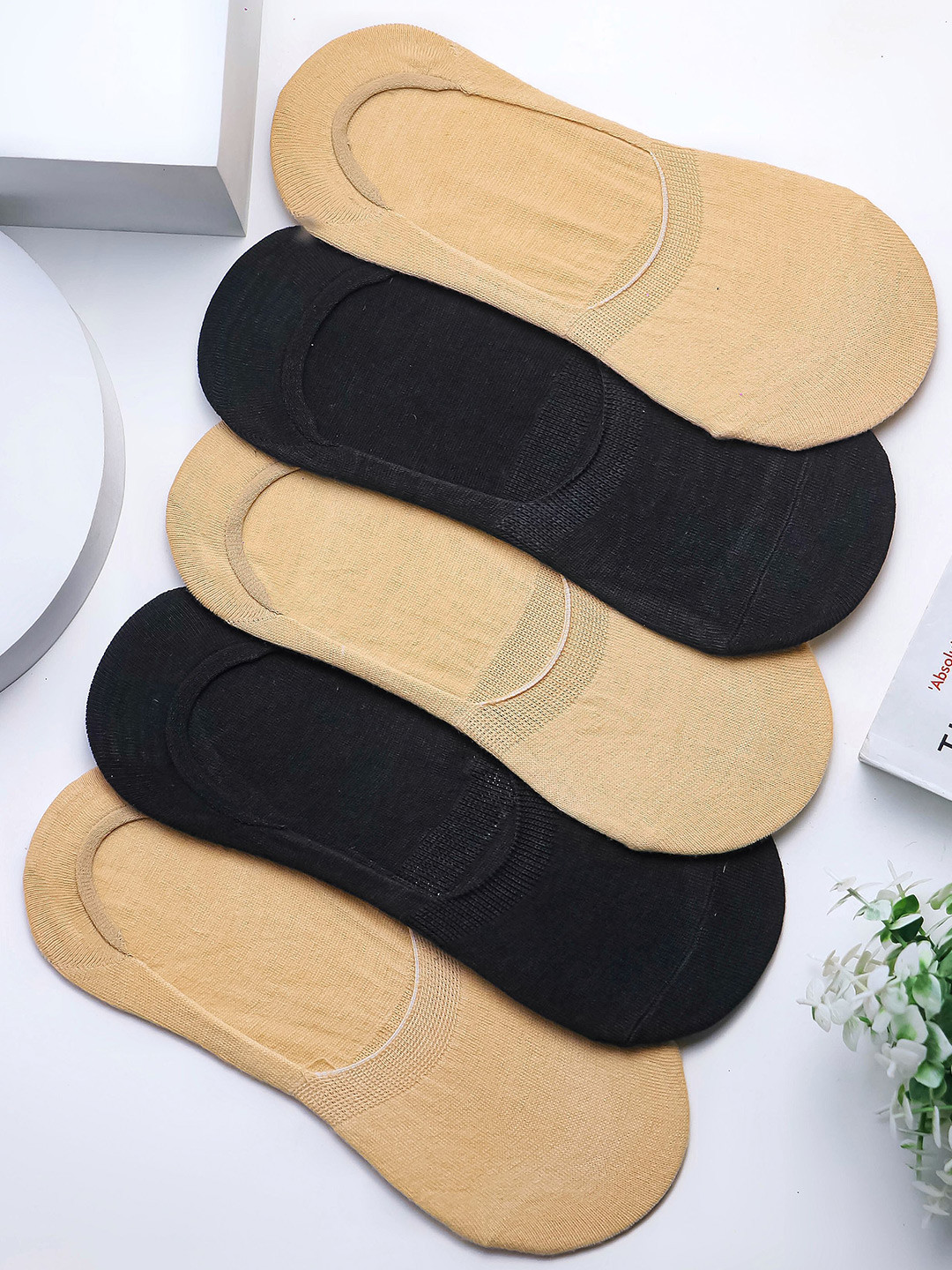 Brauch  Pack Of 5 Shoe-liner-Length Socks