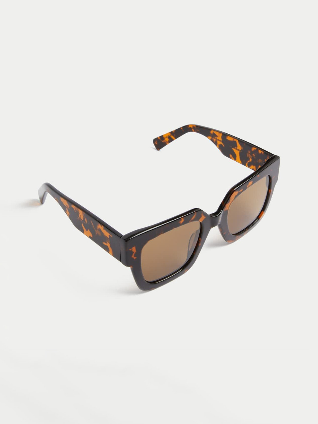 Marks & Spencer Women Square Sunglasses with UV Protected Lens T011071SBROWN MIX