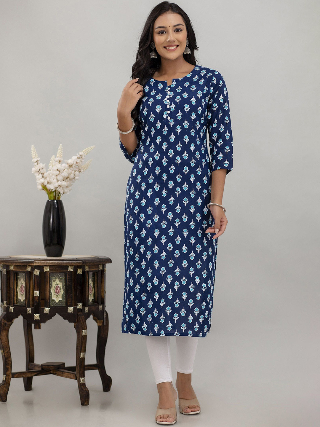 MILAAV Ethnic Motifs Printed Straight Kurta