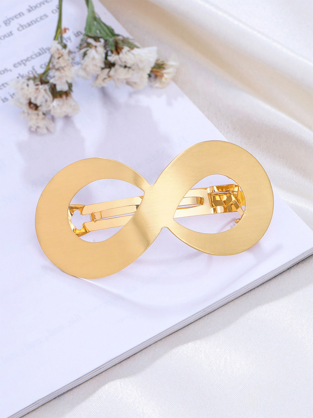 Yellow Chimes Women Alligator Gold-Toned Hair Clip